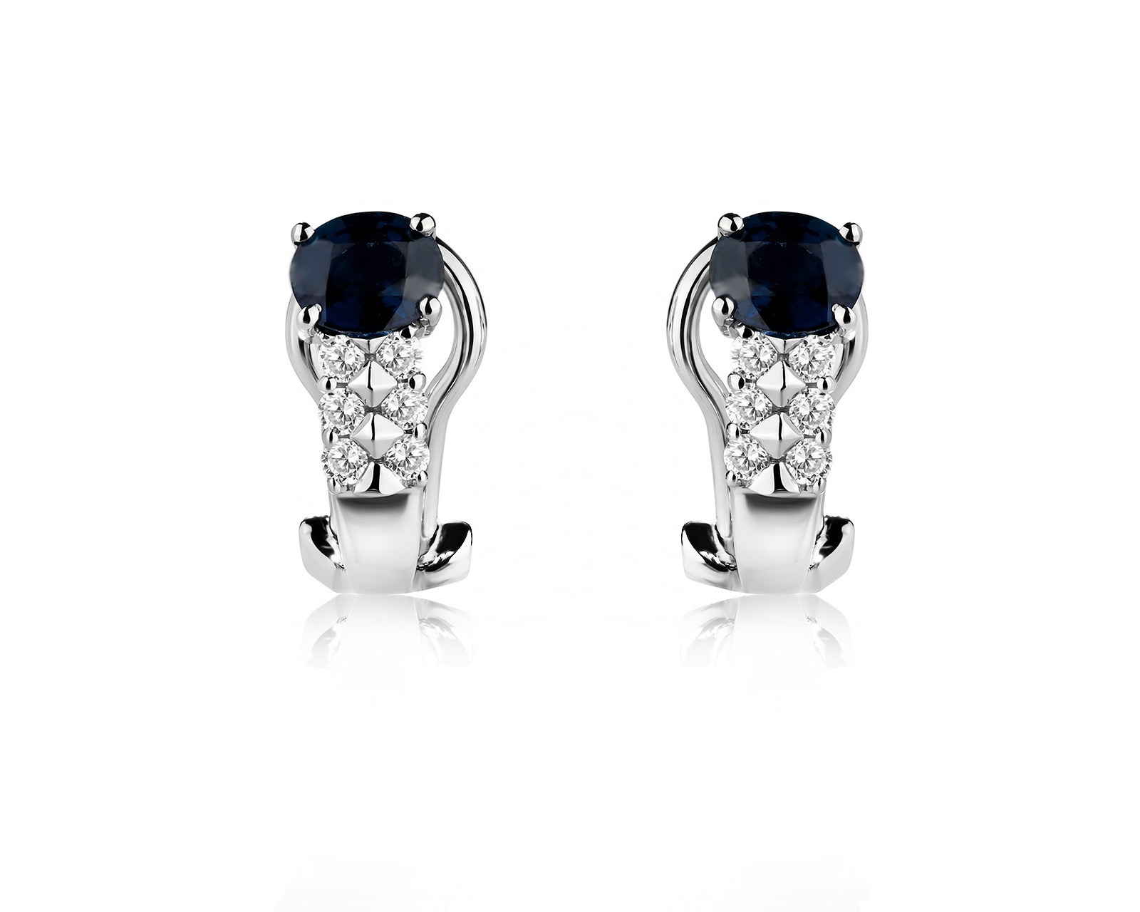 Оригинальные золотые серьги с сапфирами 0.96ct Mauro Conti 020926/6