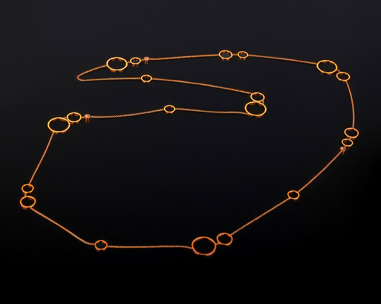 Шикарное золотое колье Chopard Happy Hearts Sautoir 271017/12