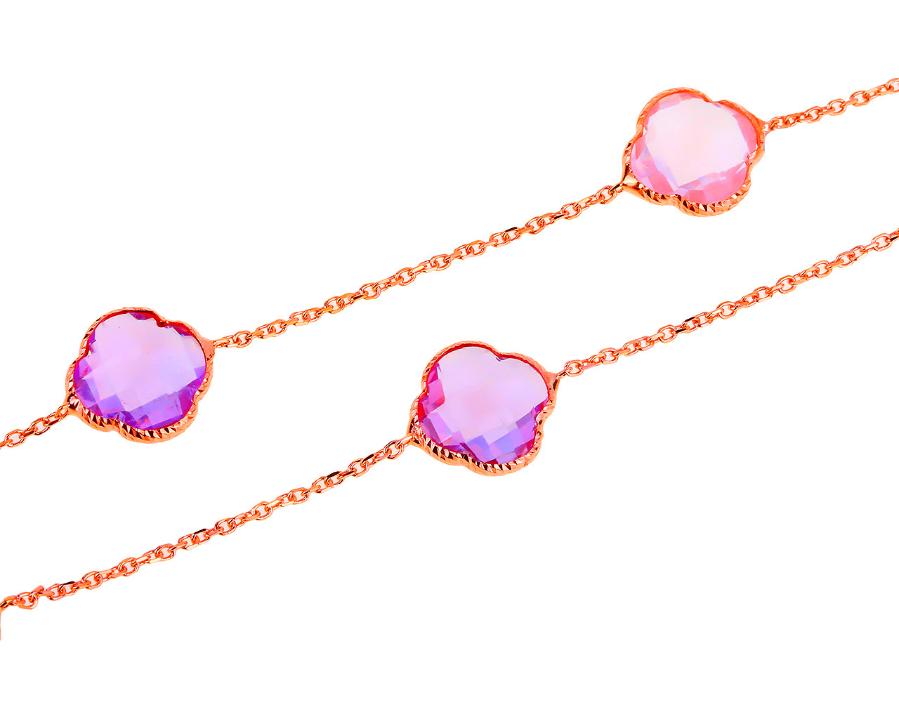 Женственное золотое колье с аметистами Pellegrin 280519/2