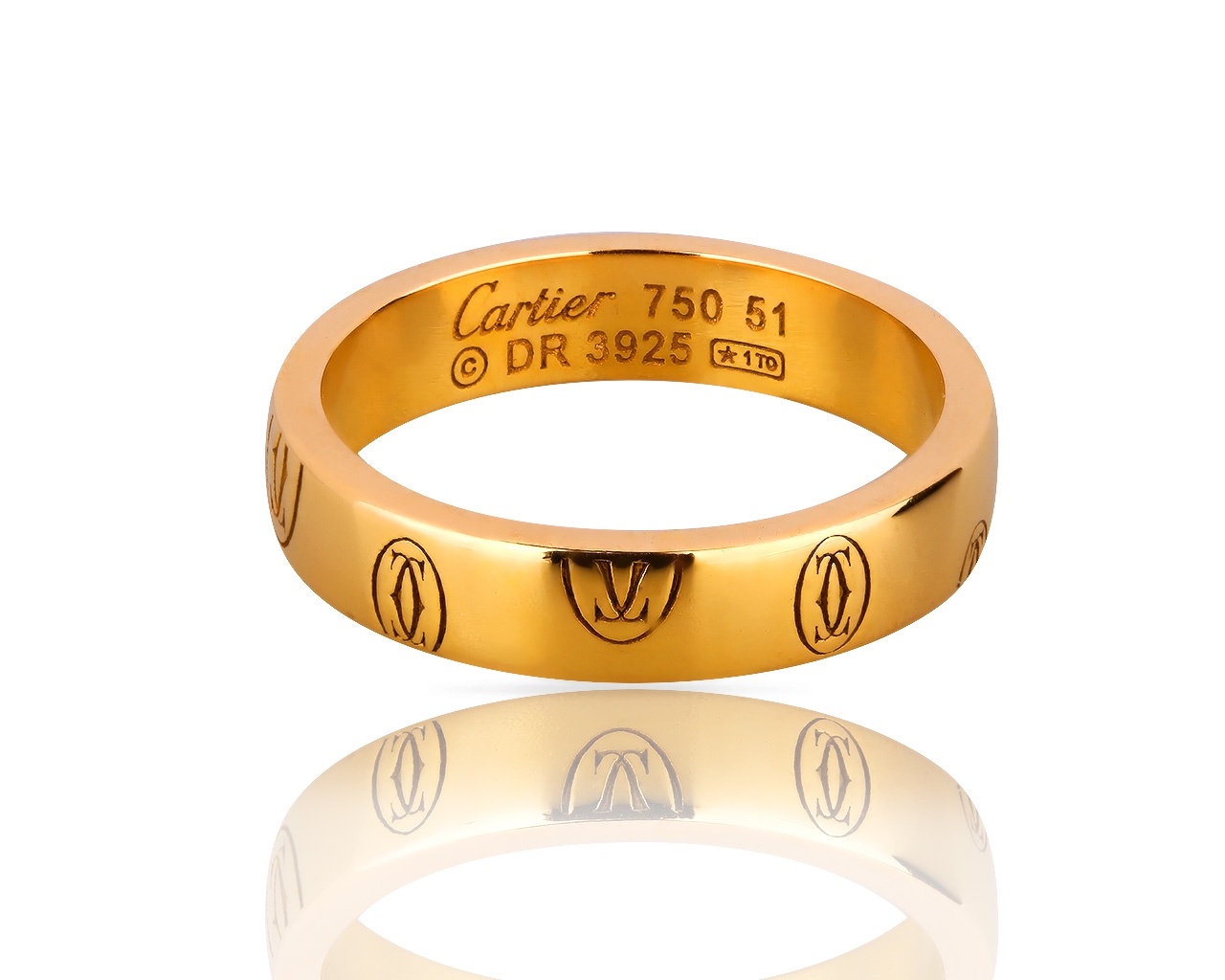 Прелестное золотое кольцо Logo De Cartier 200718/1