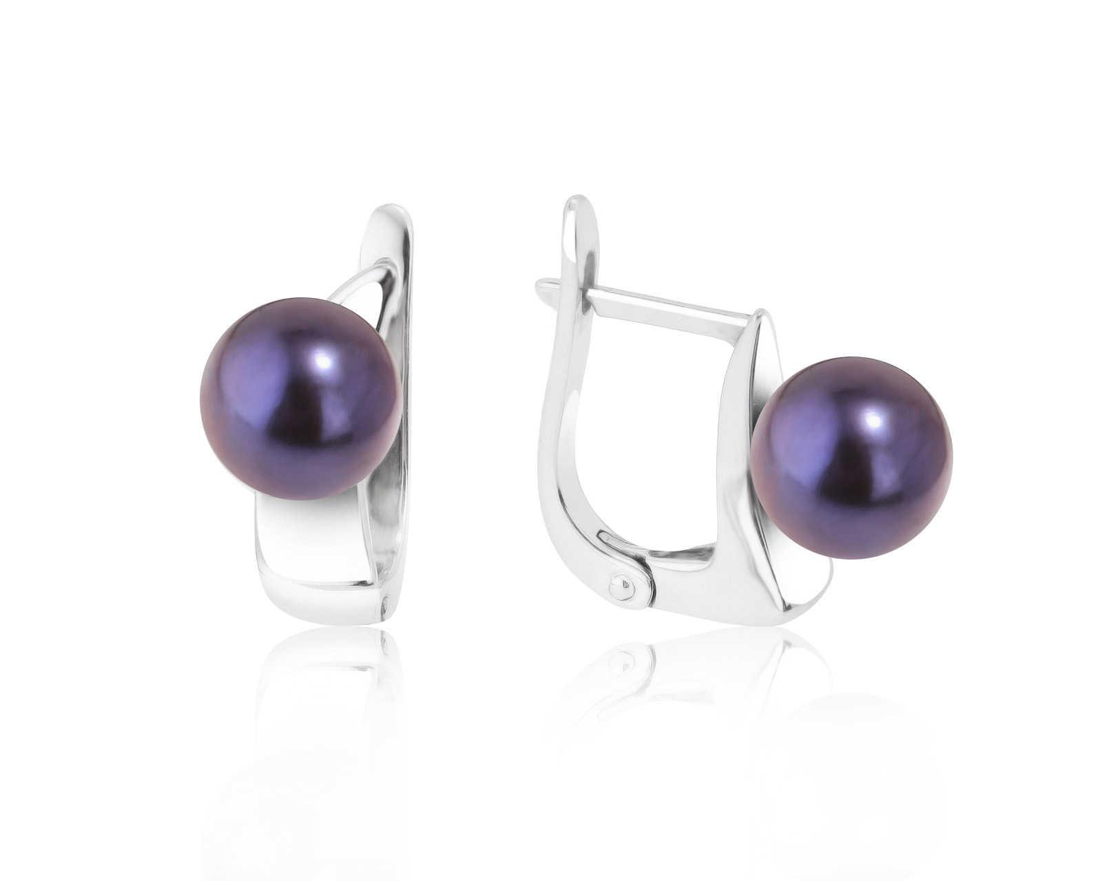 Романтичные золотые серьги с жемчугом 8.20 мм 260317/6