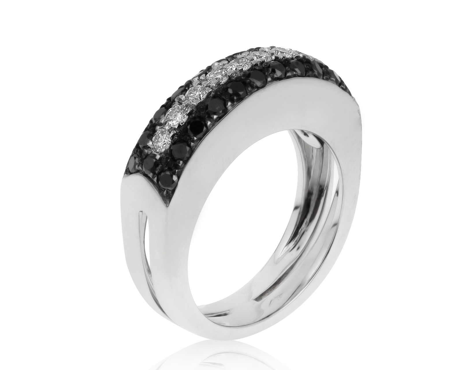 Нарядное золотое кольцо с бриллиантами 0.88ct 300721/2