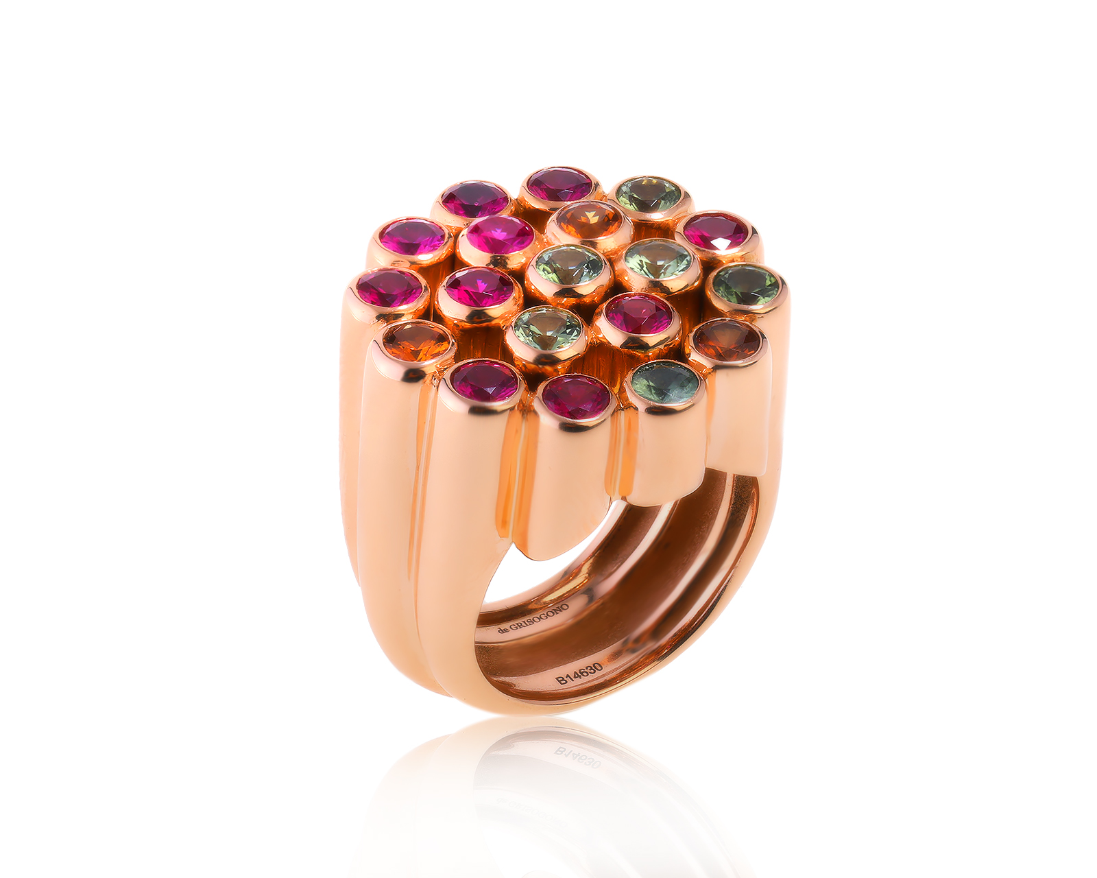 Оригинальное золотое кольцо De Grisogono Tubeto Cylinder 000015/00