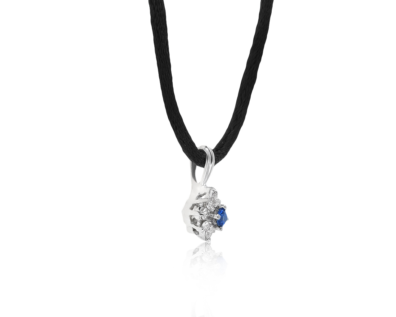 Изящный золотой кулон с сапфиром 0.17ct