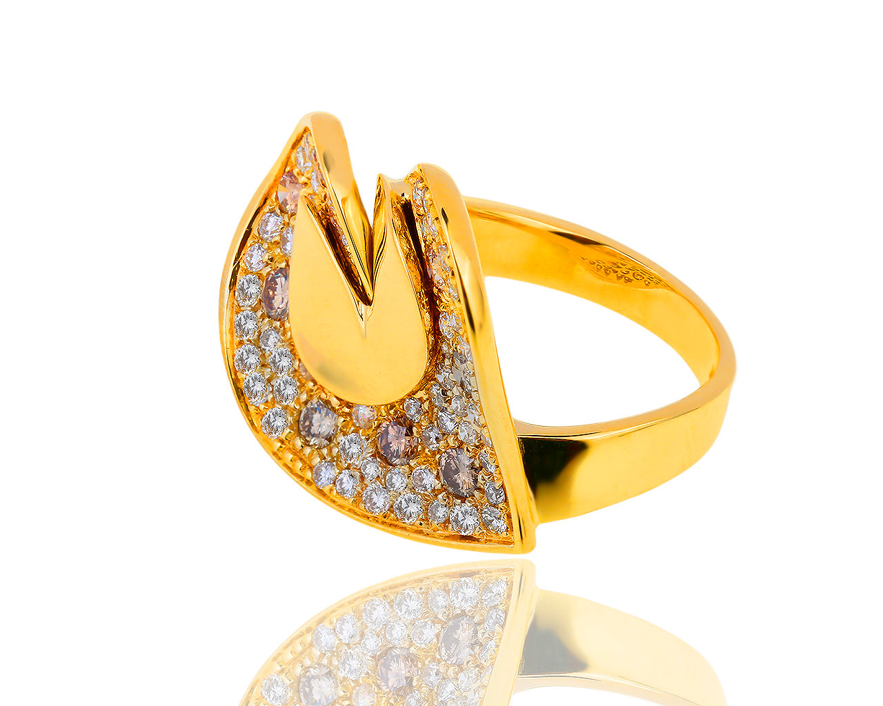 Оригинальное золотое кольцо с бриллиантами 1.44ct Luca Carati