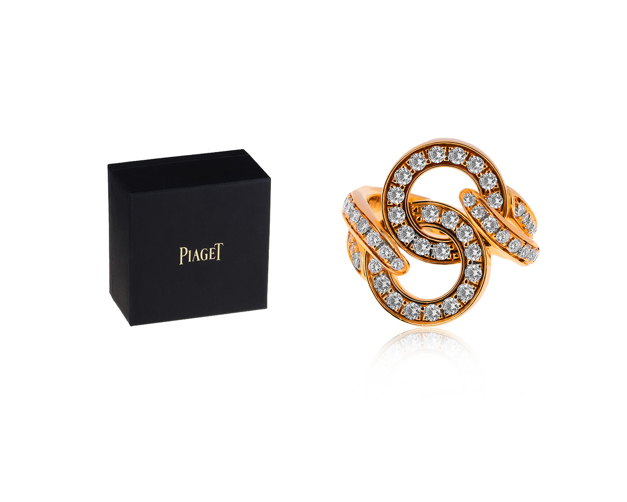 Оригинальное золотое кольцо с бриллиантами 0.92ct Piaget