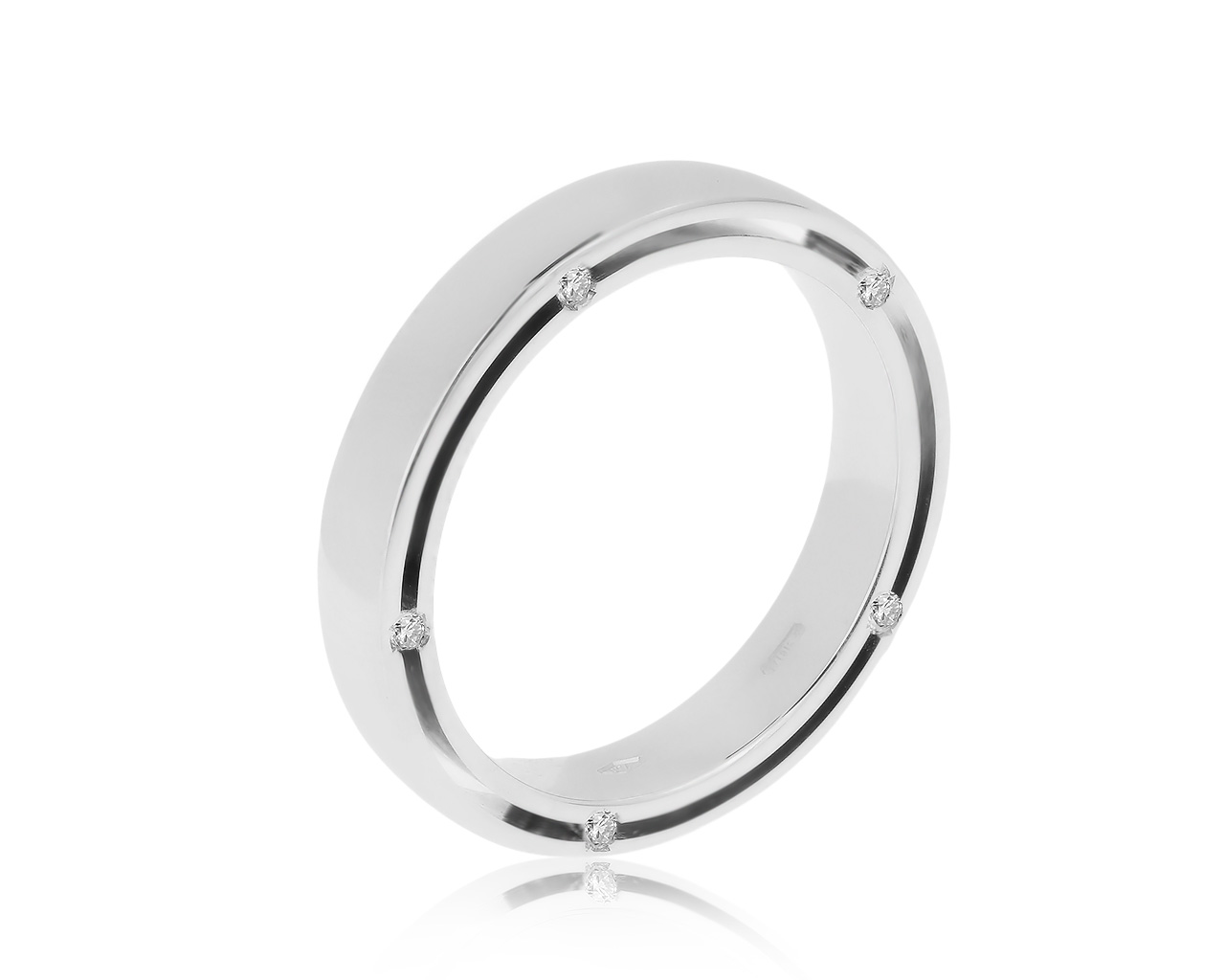 Оригинальное золотое кольцо с бриллиантами 0.08ct Damiani D. Side 021120/6