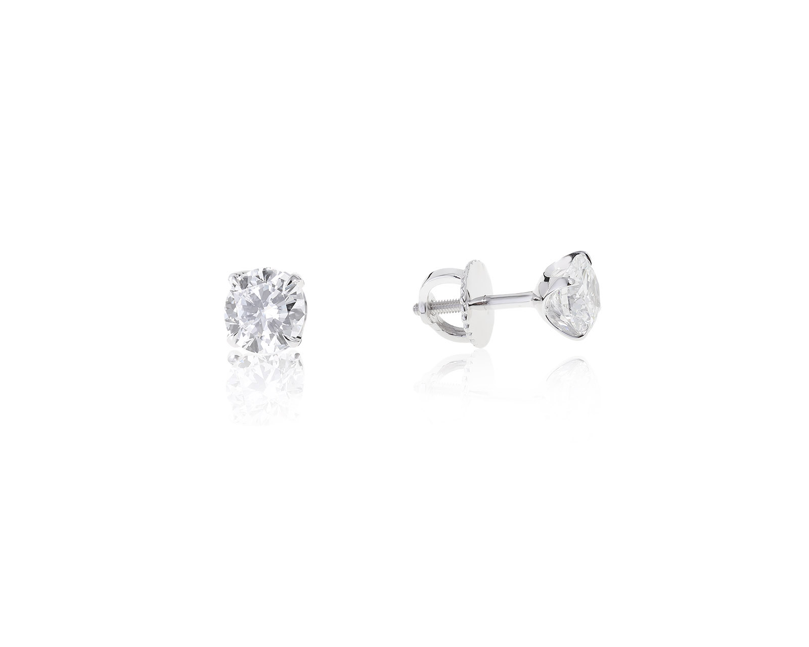 Превосходные золотые серьги с бриллиантами 2.07ct 291220/5