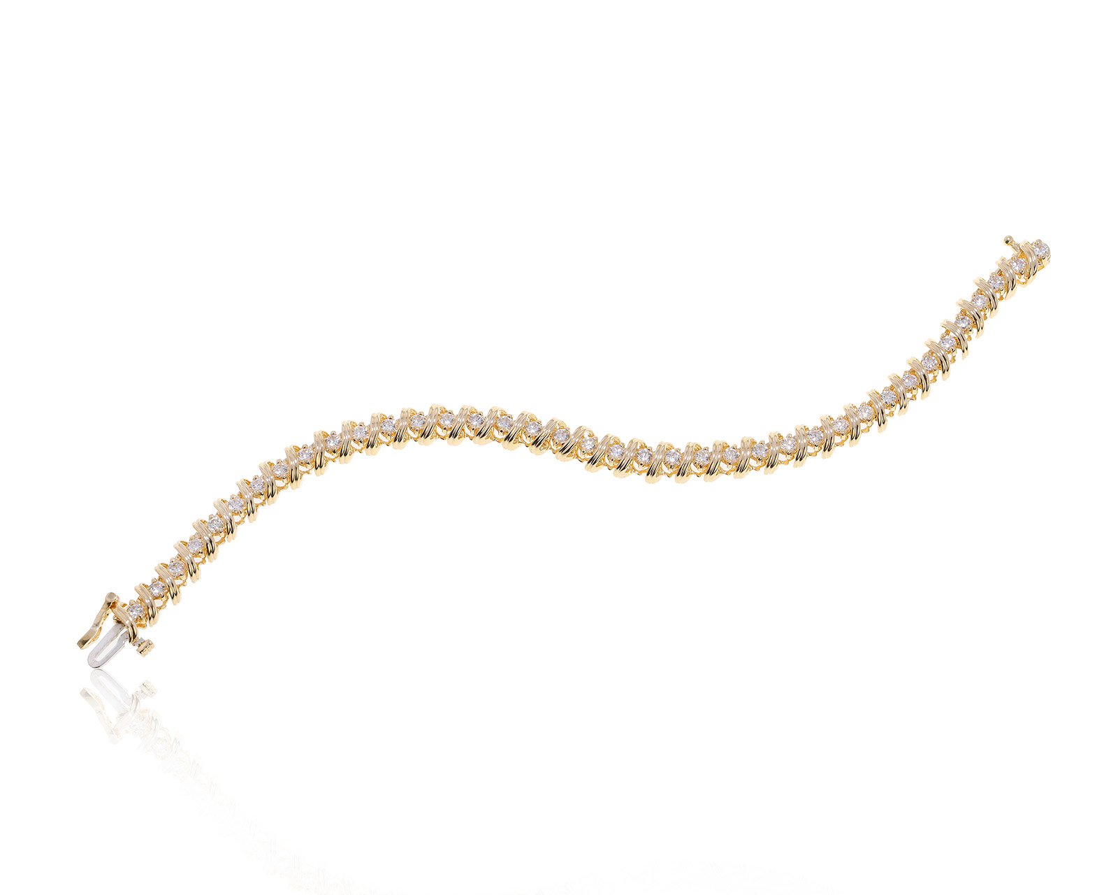 Золотой браслет с бриллиантами 2.66ct