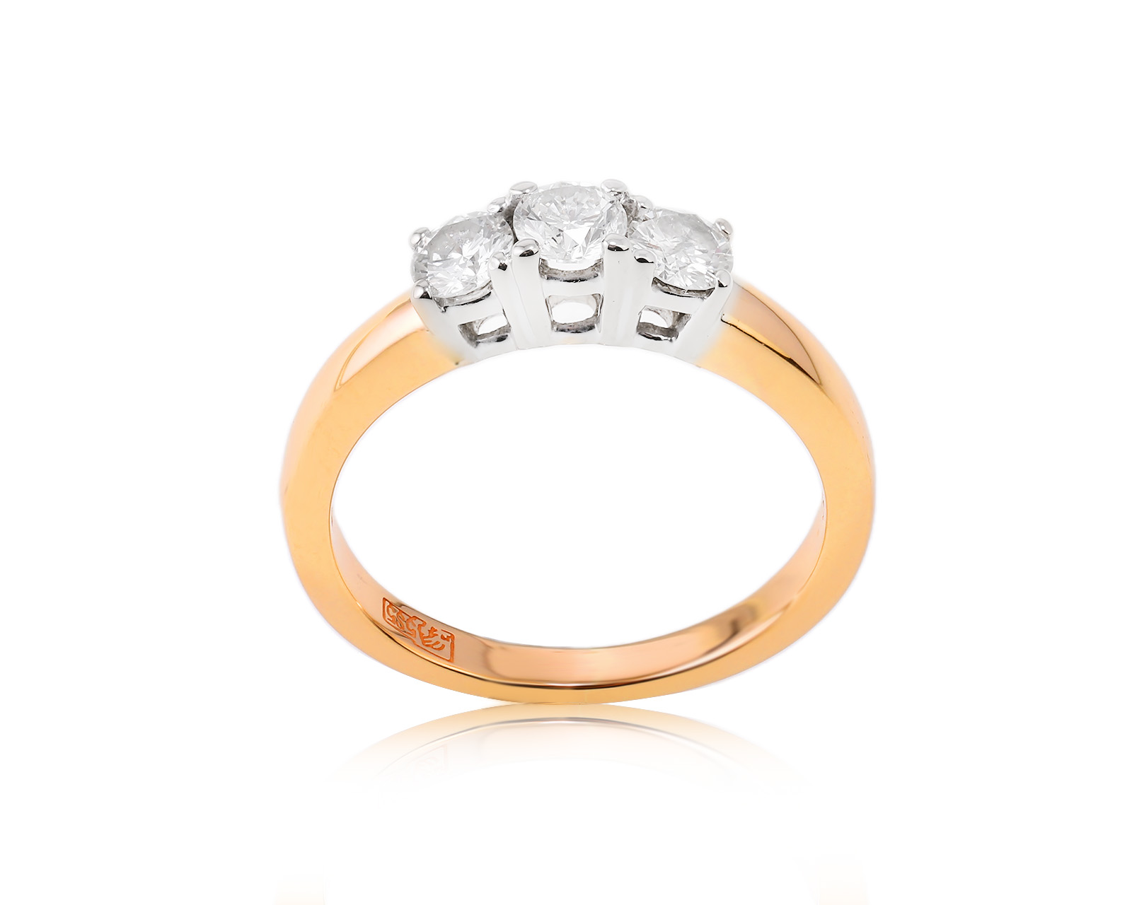 Золотое кольцо с бриллиантами 0.50ct 091223/4