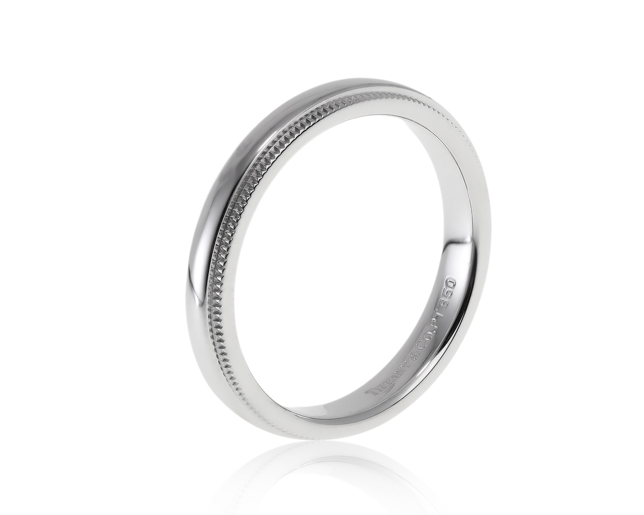 Оригинальное платиновое кольцо Tiffany&Co Milgrain 170121/9