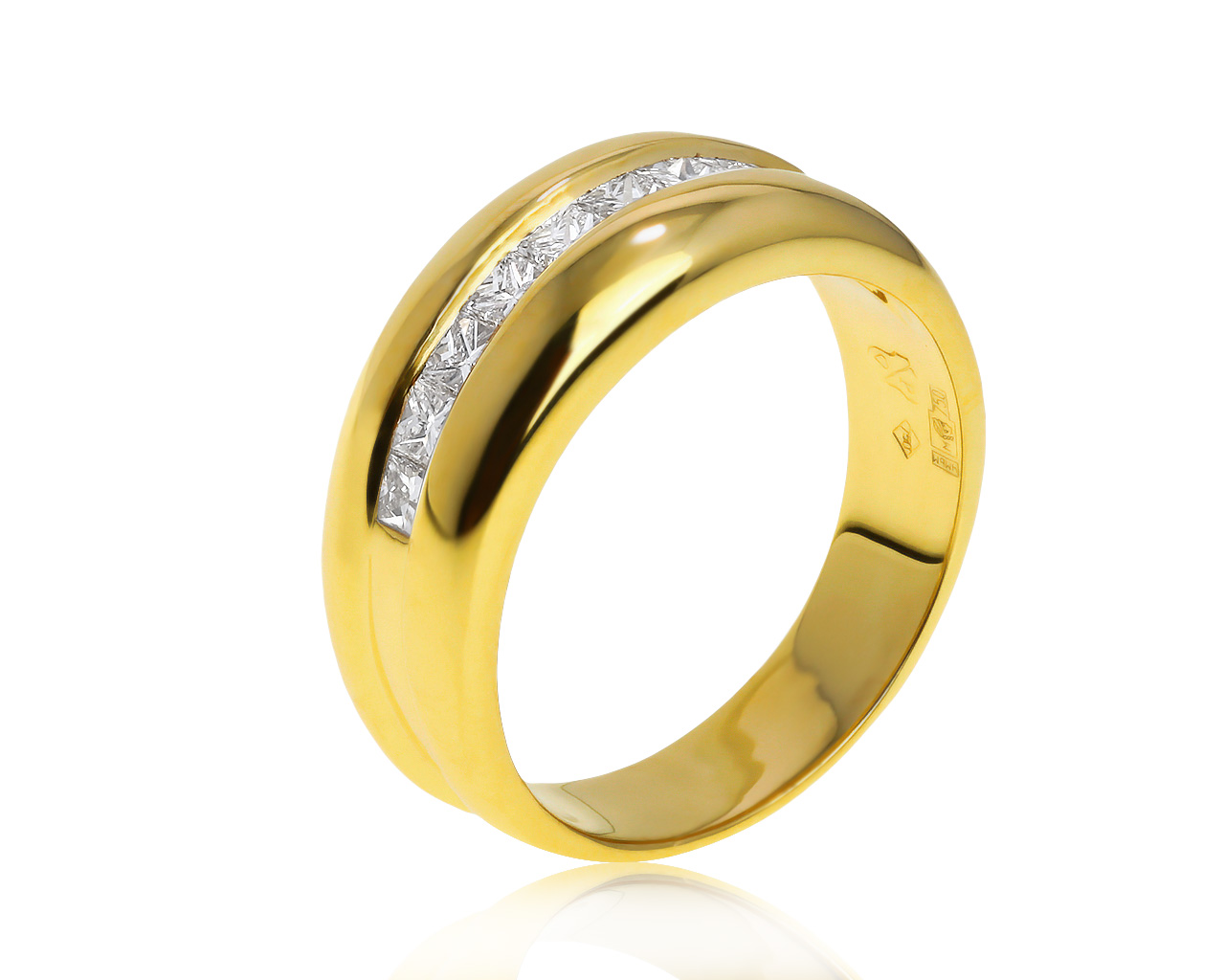 Стильное золотое кольцо с бриллиантами 0.77ct 250521/17