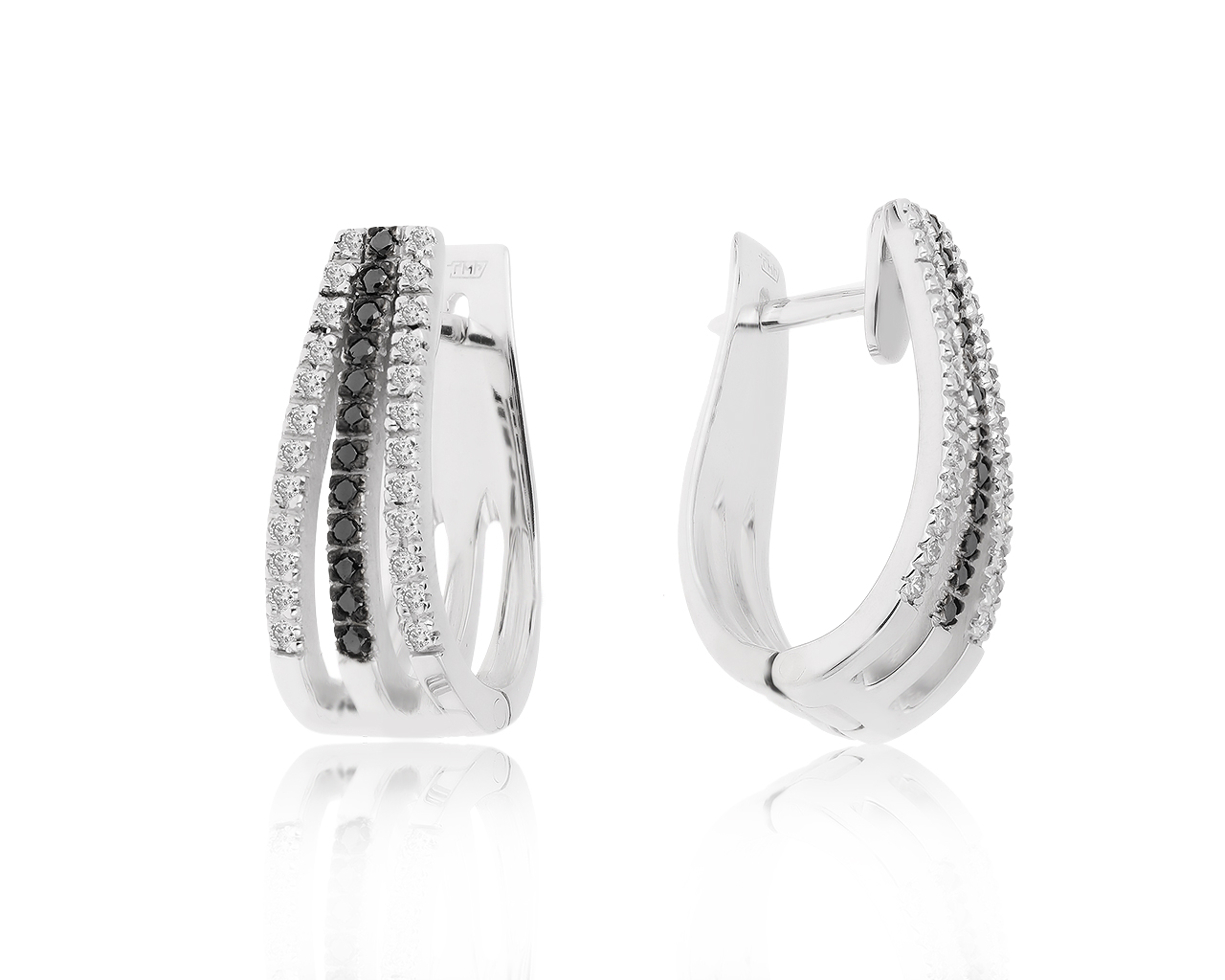 Великолепные золотые серьги с бриллиантами 0.87ct