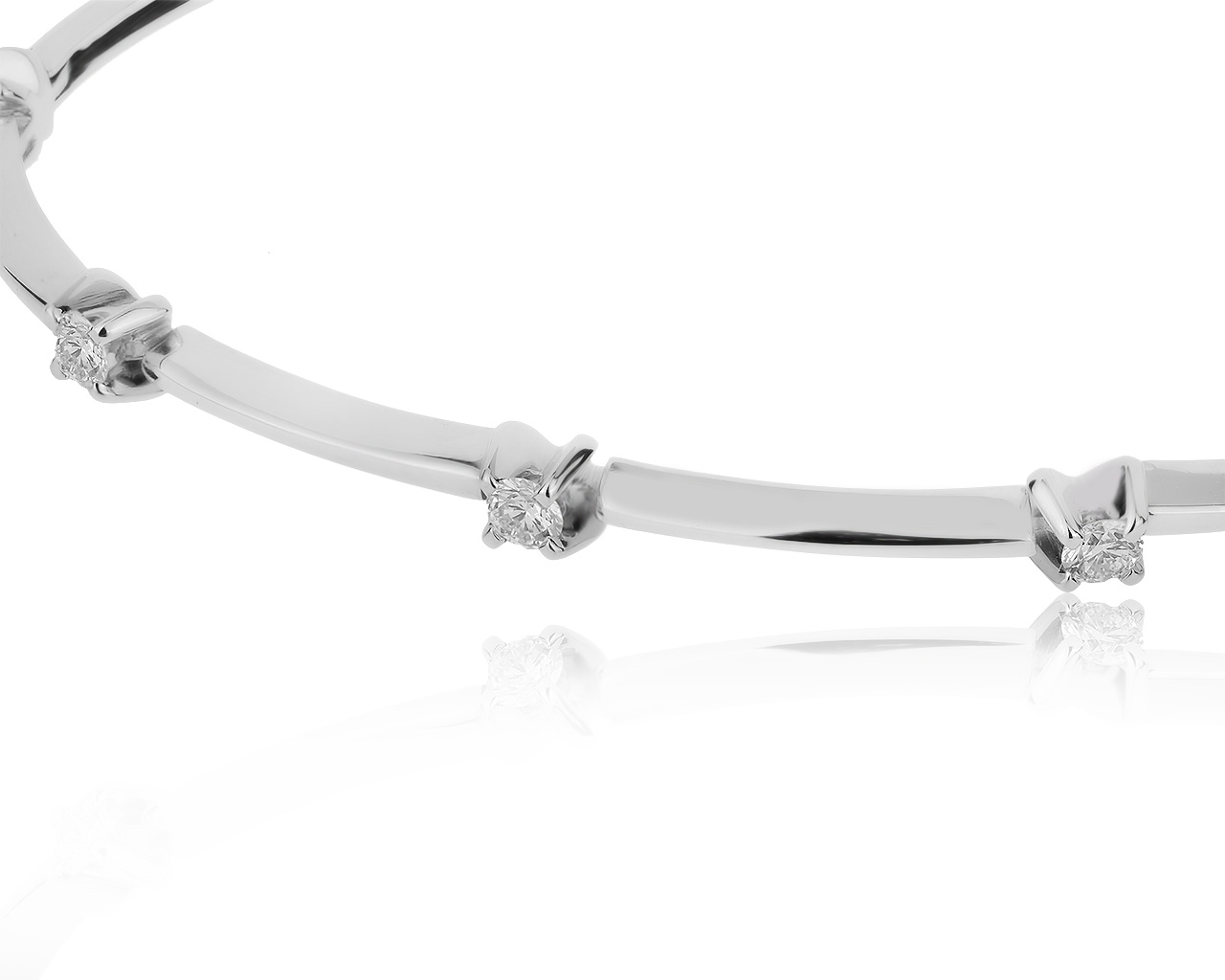 Солидный золотой браслет с бриллиантами 0.68ct