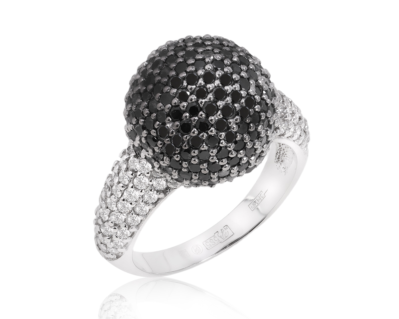 Золотое кольцо с бриллиантами 2.55ct