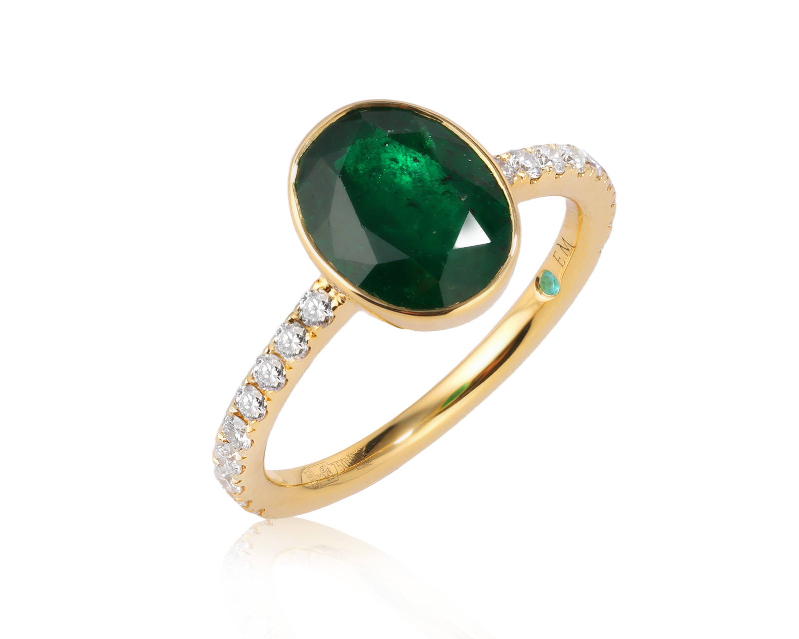 Золотое кольцо с изумрудом Замбия 2.43ct Evgeny Matveev 250326/Б278