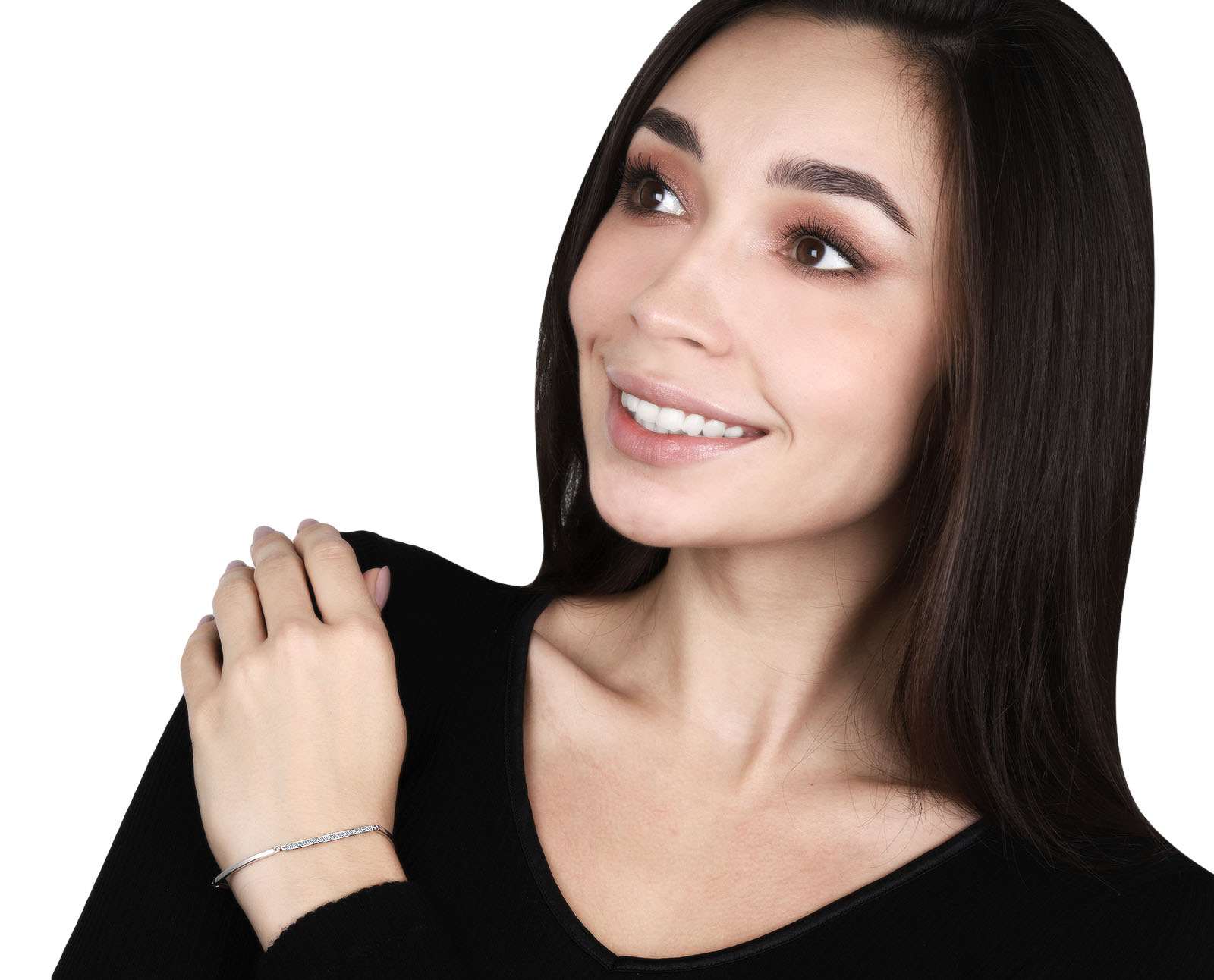 Притягательный золотой браслет с бриллиантами 0.30ct