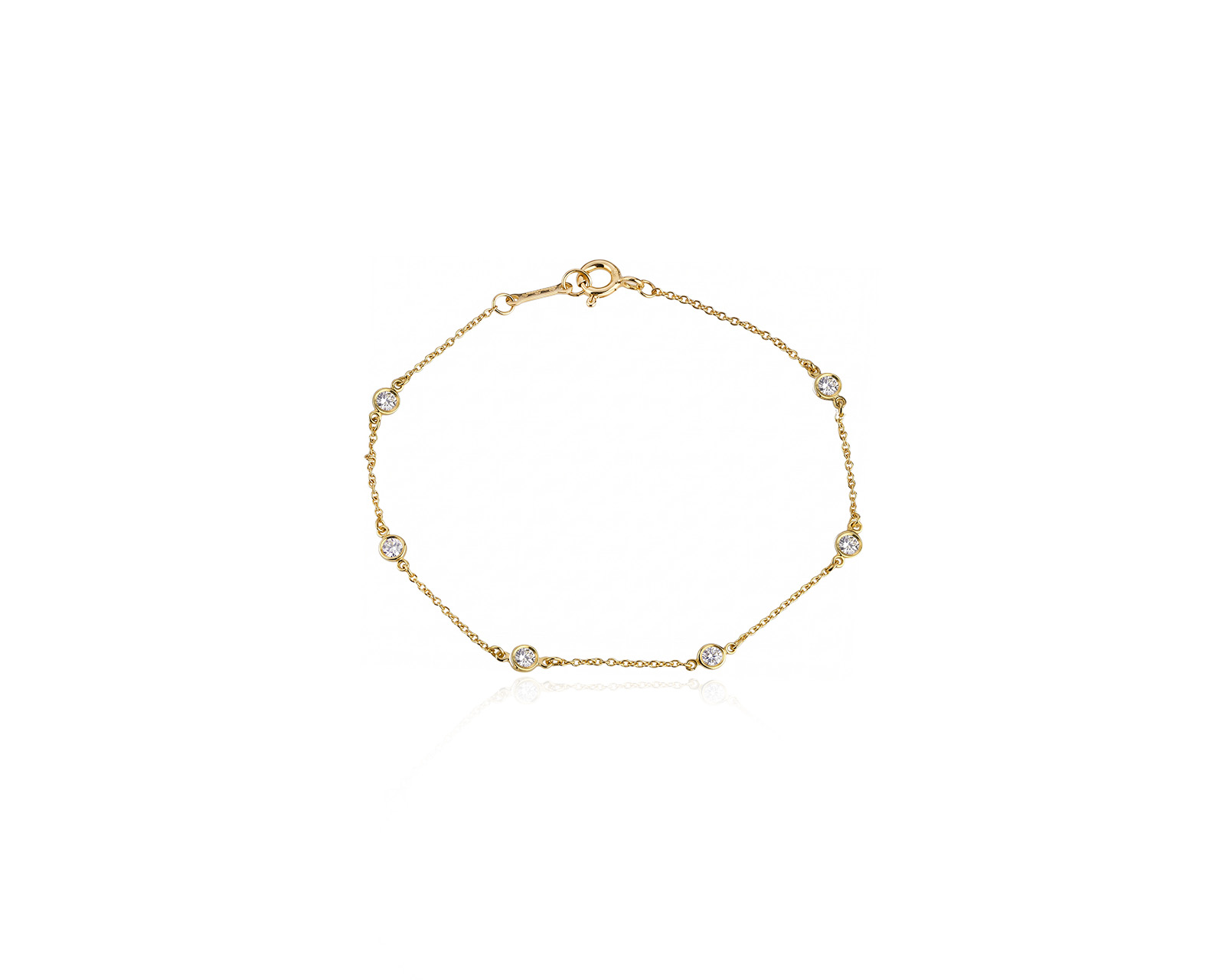Оригинальный золотой браслет с бриллиантами 0.30ct Tiffany&Co Elsa Piretti 040926/7