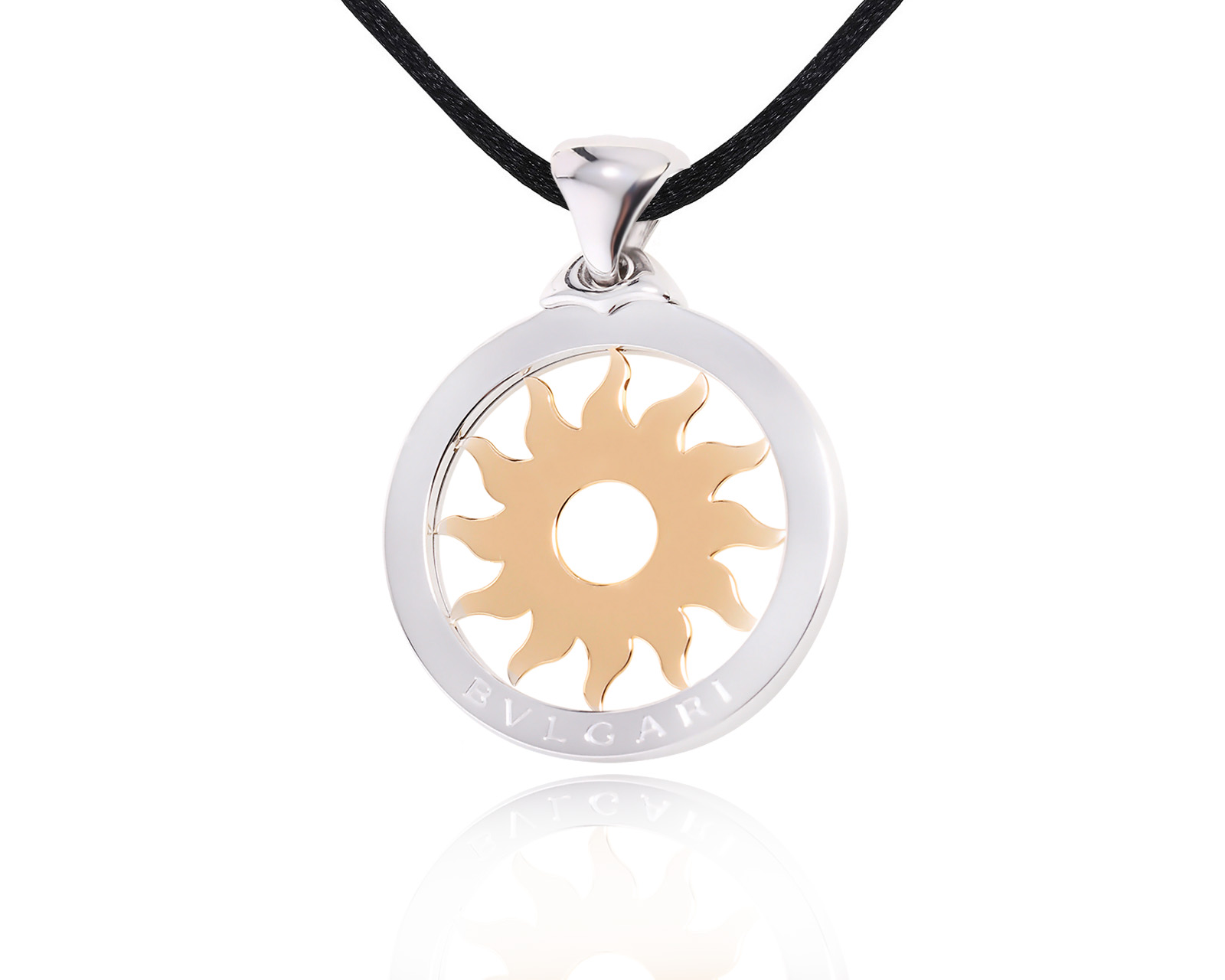 Оригинальный золотой кулон Bvlgari Tondo Sun 080823/6