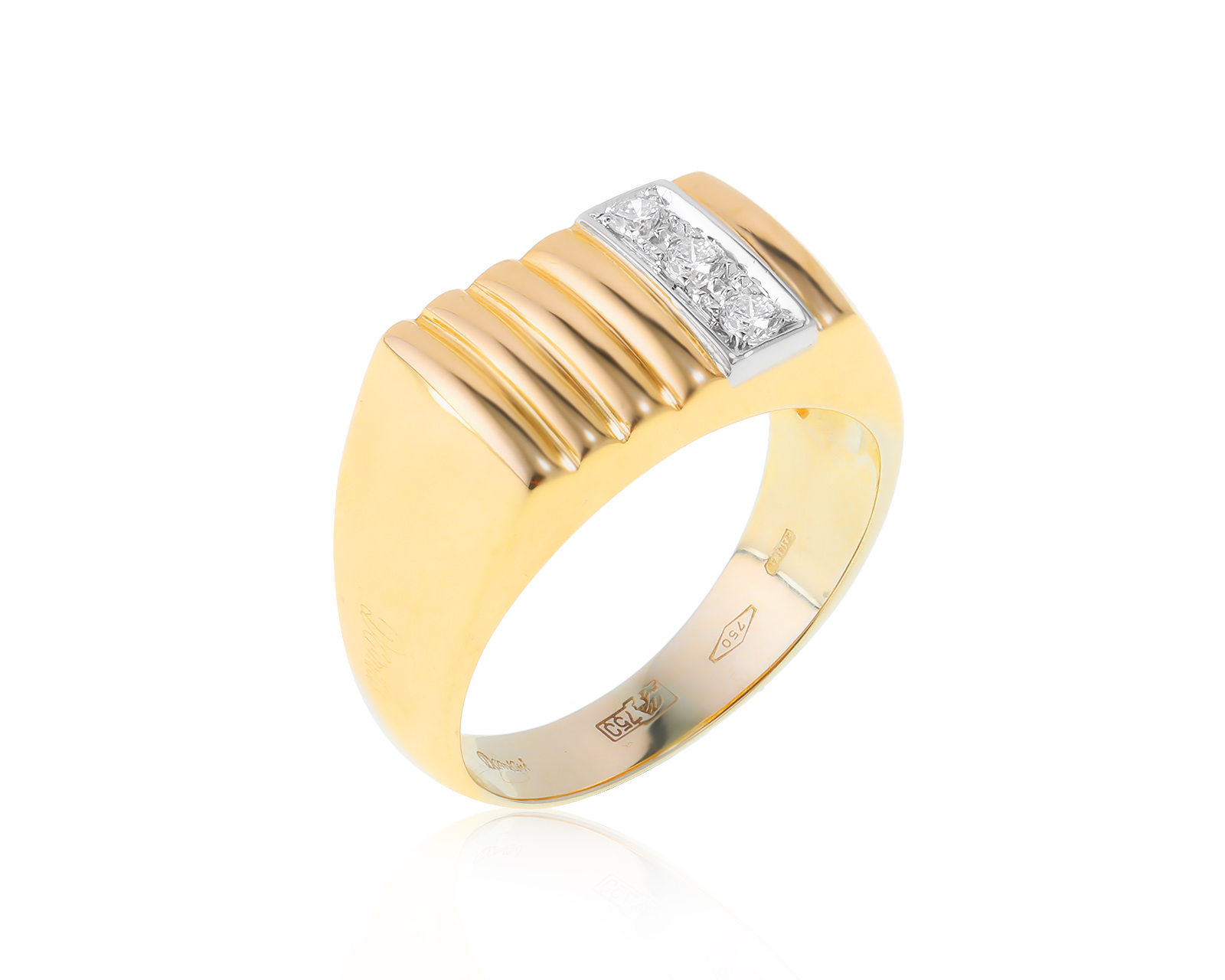 Оригинальное золотое кольцо с бриллиантами 0.10ct Damiani 260822/5