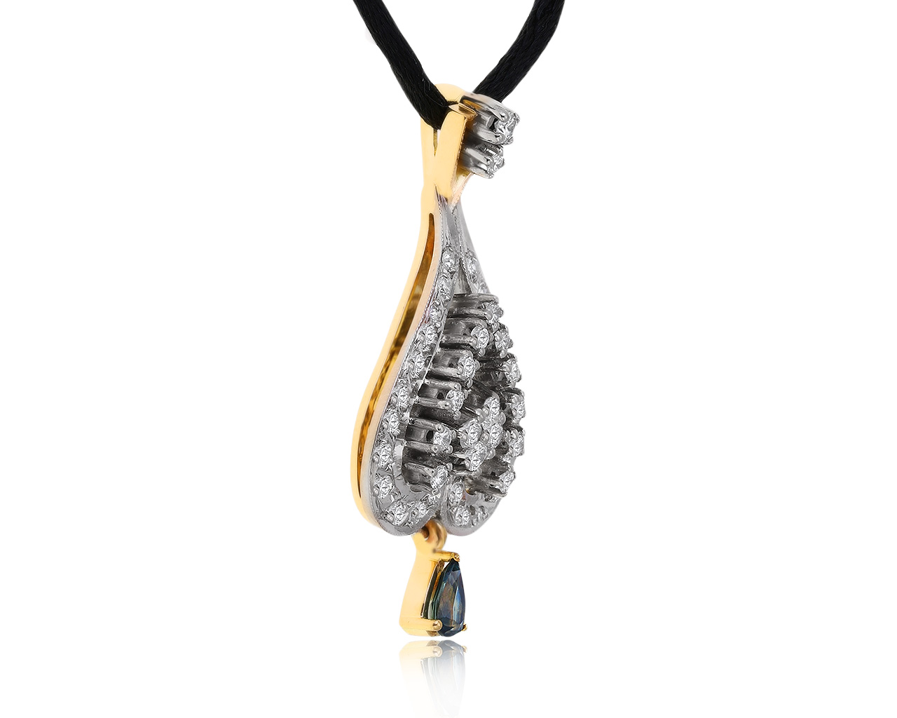 Винтажный золотой кулон с бриллиантами 0.81ct СССР