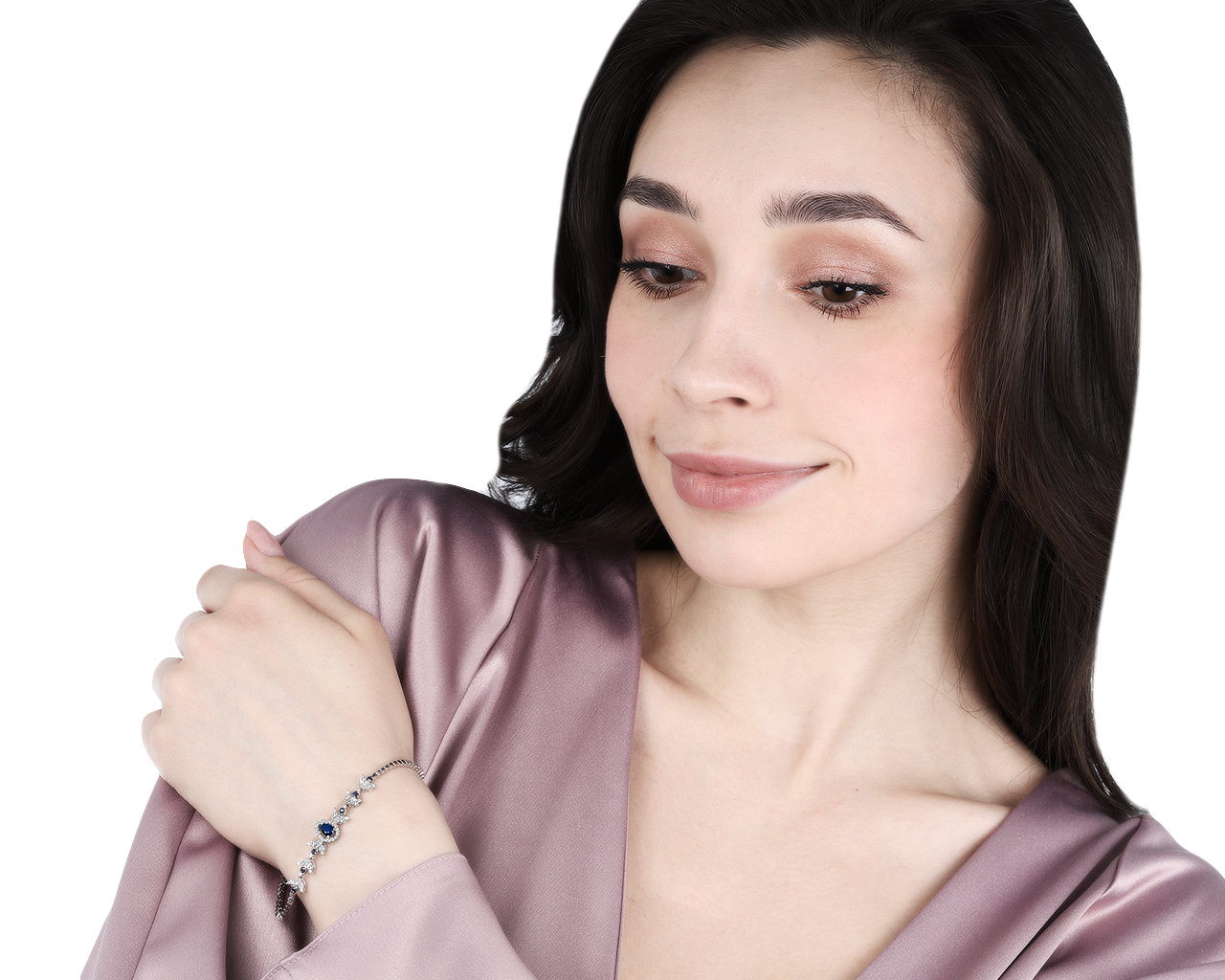 Завораживающий золотой браслет с сапфирами 0.40ct