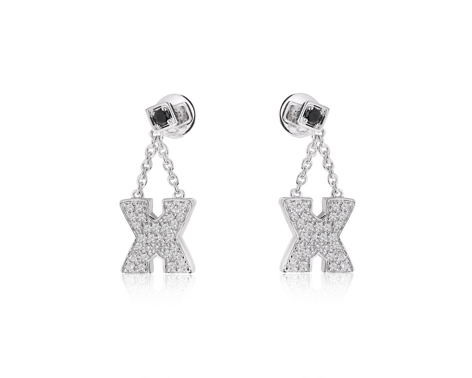 Потрясающие золотые серьги с бриллиантами 0.40ct