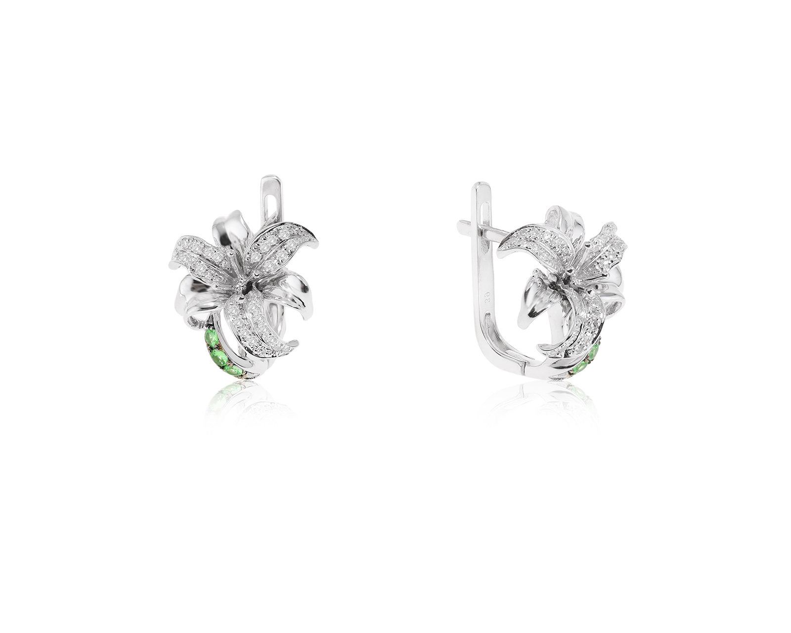 Оригинальные золотые серьги с бриллиантами 0.22ct МЮЗ 280723/1