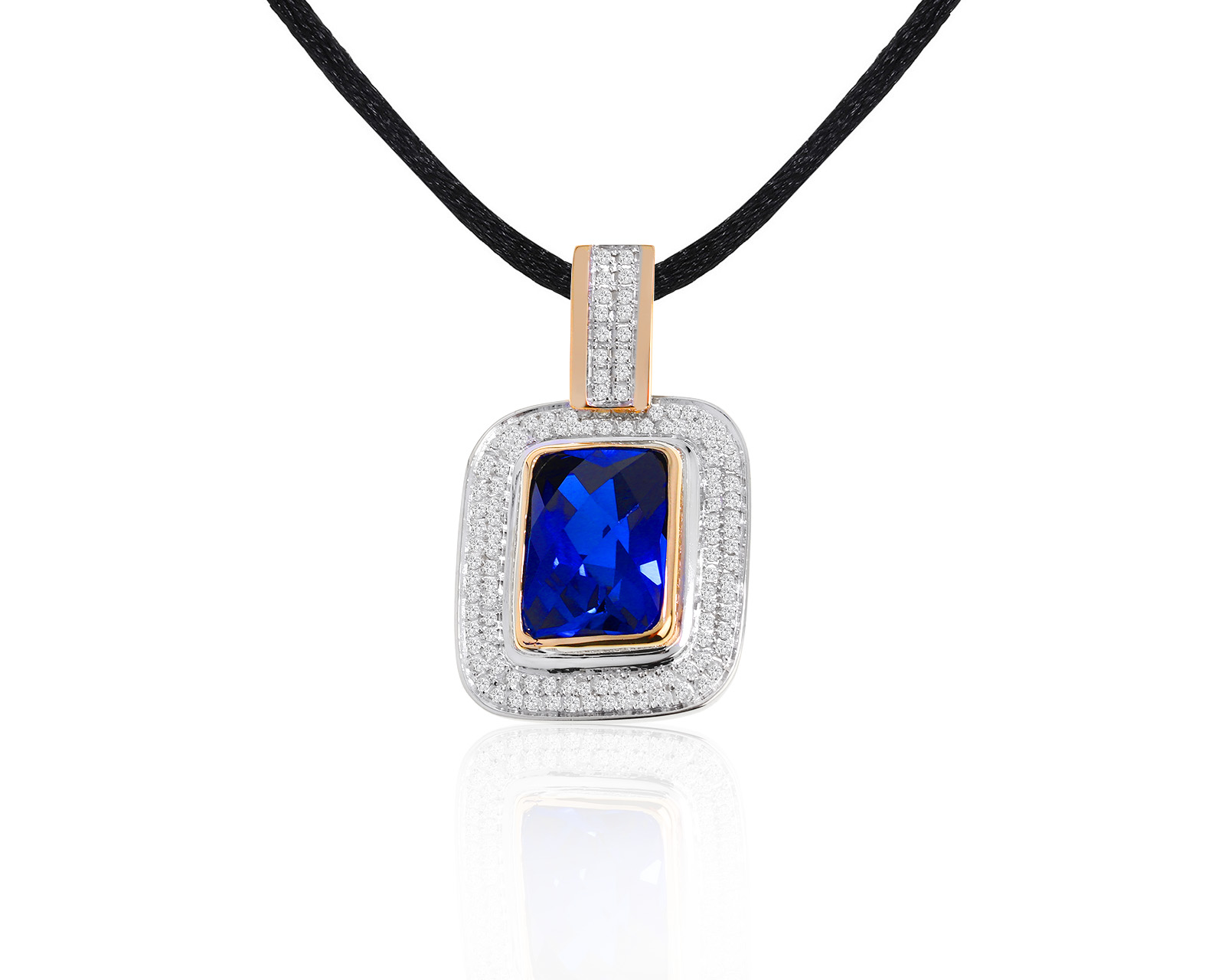 Потрясающий золотой кулон с сапфиром 12.80ct 290422/17 Потрясающий золотой кулон с сапфиром 12.80ct 290422/17