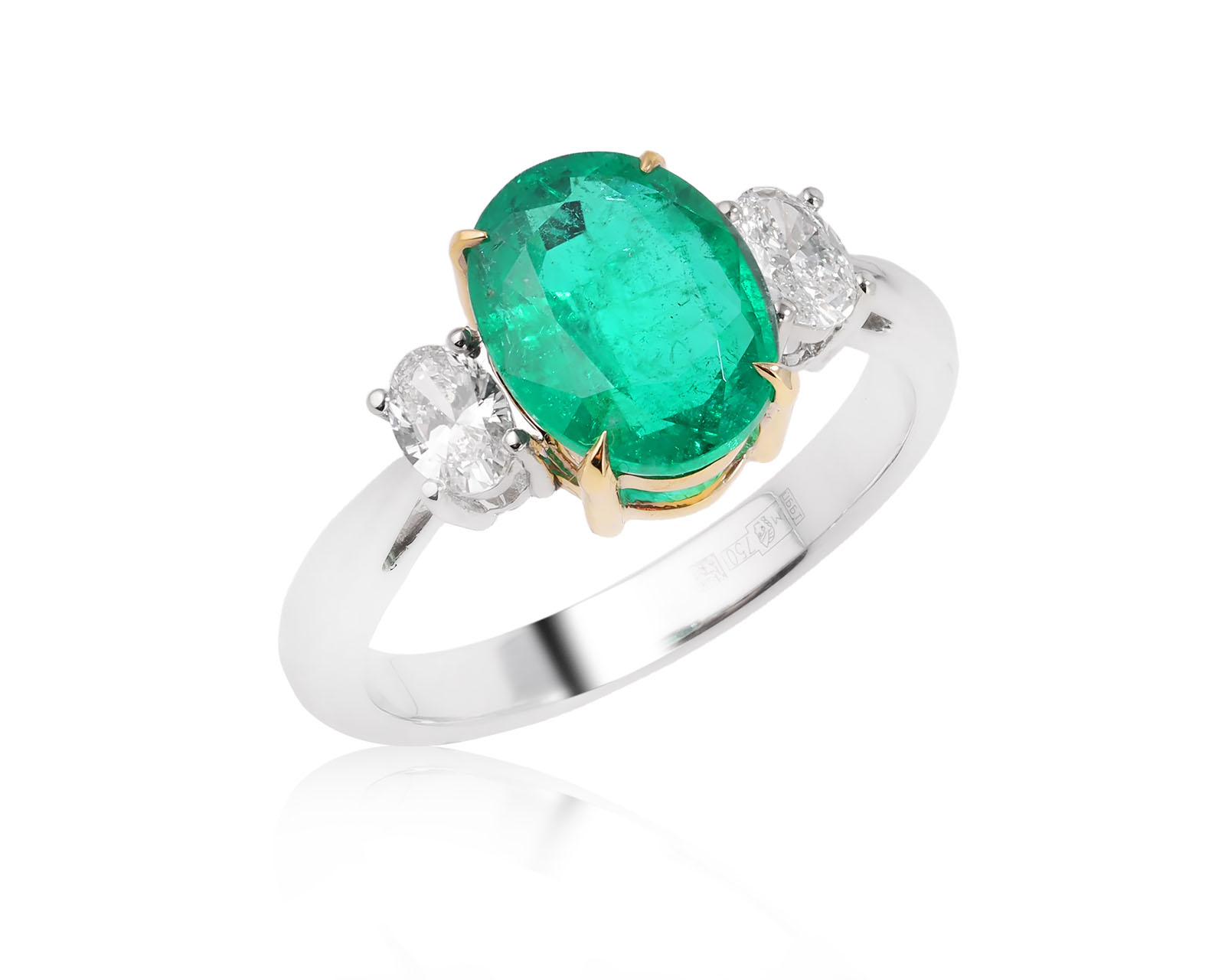 Золотое кольцо с изумрудом Замбия 2.51ct Evgeny Matveev 130326/Б290