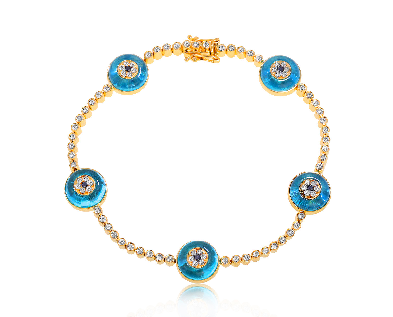 Оригинальный золотой браслет с бриллиантами 1.18ct British Academy of Jewellery 230821/4