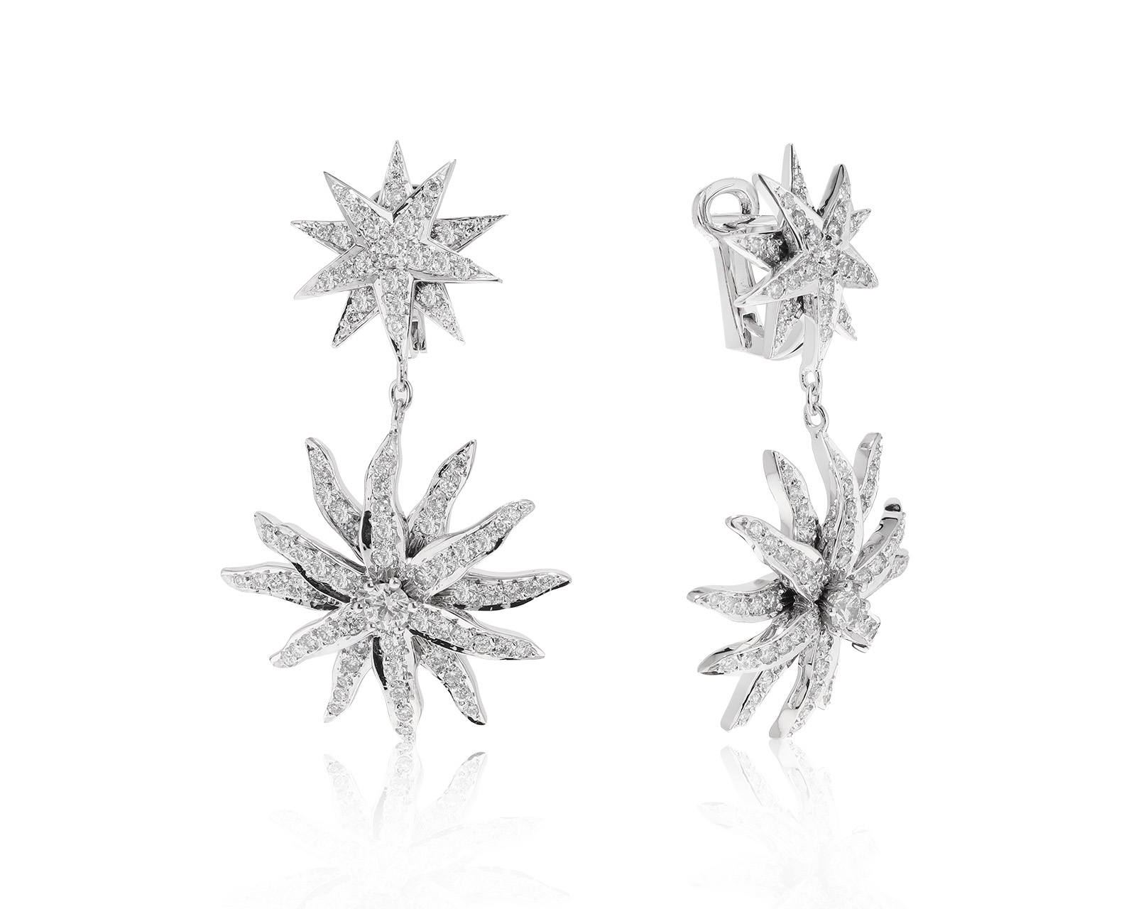 Прелестные золотые серьги с бриллиантами 3.18ct 030522/4