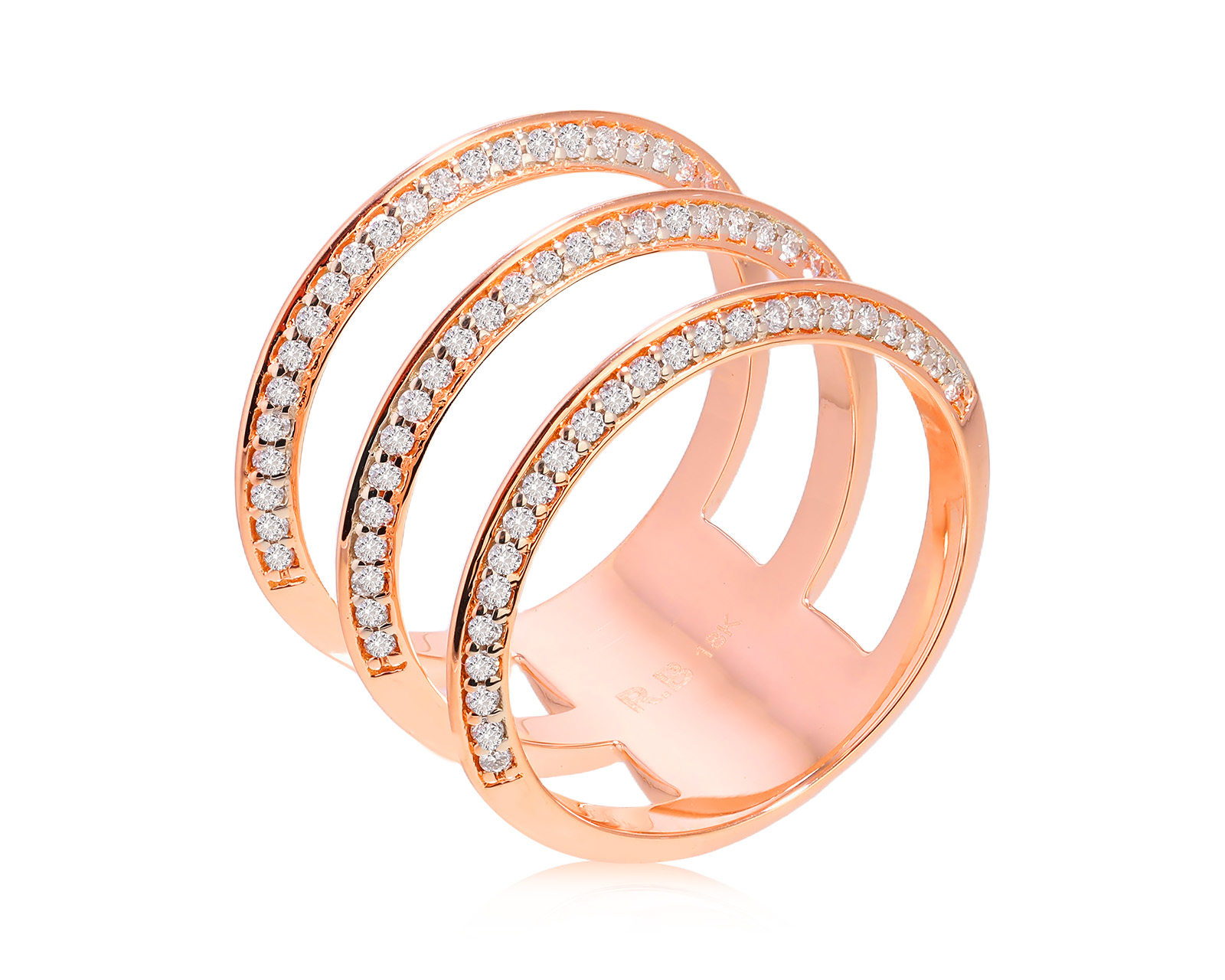 Оригинальное золотое кольцо с бриллиантами 0.73ct Roberto Bravo 180725/14