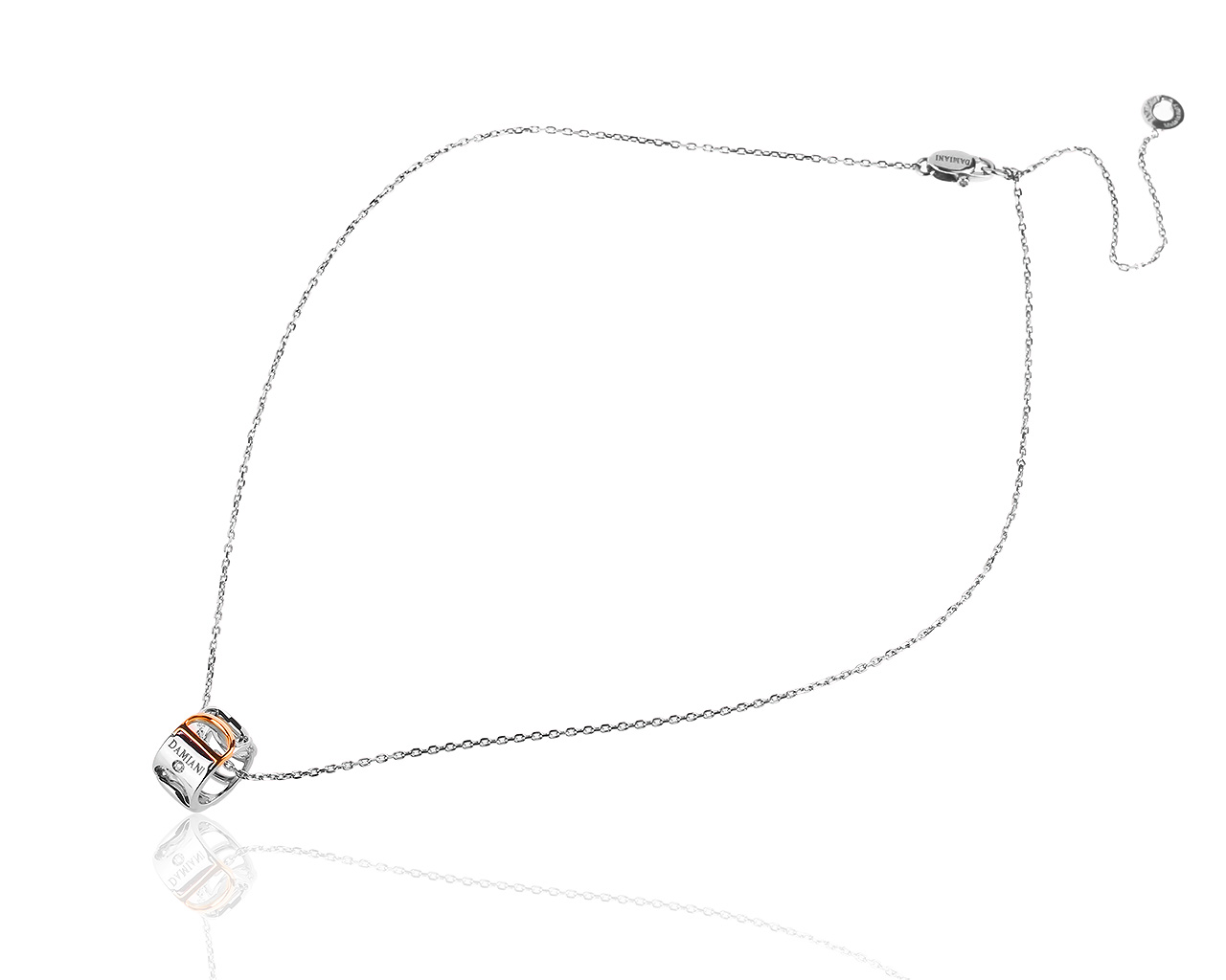 Золотая подвеска с бриллиантами 0.01ct Damiani Damianissima