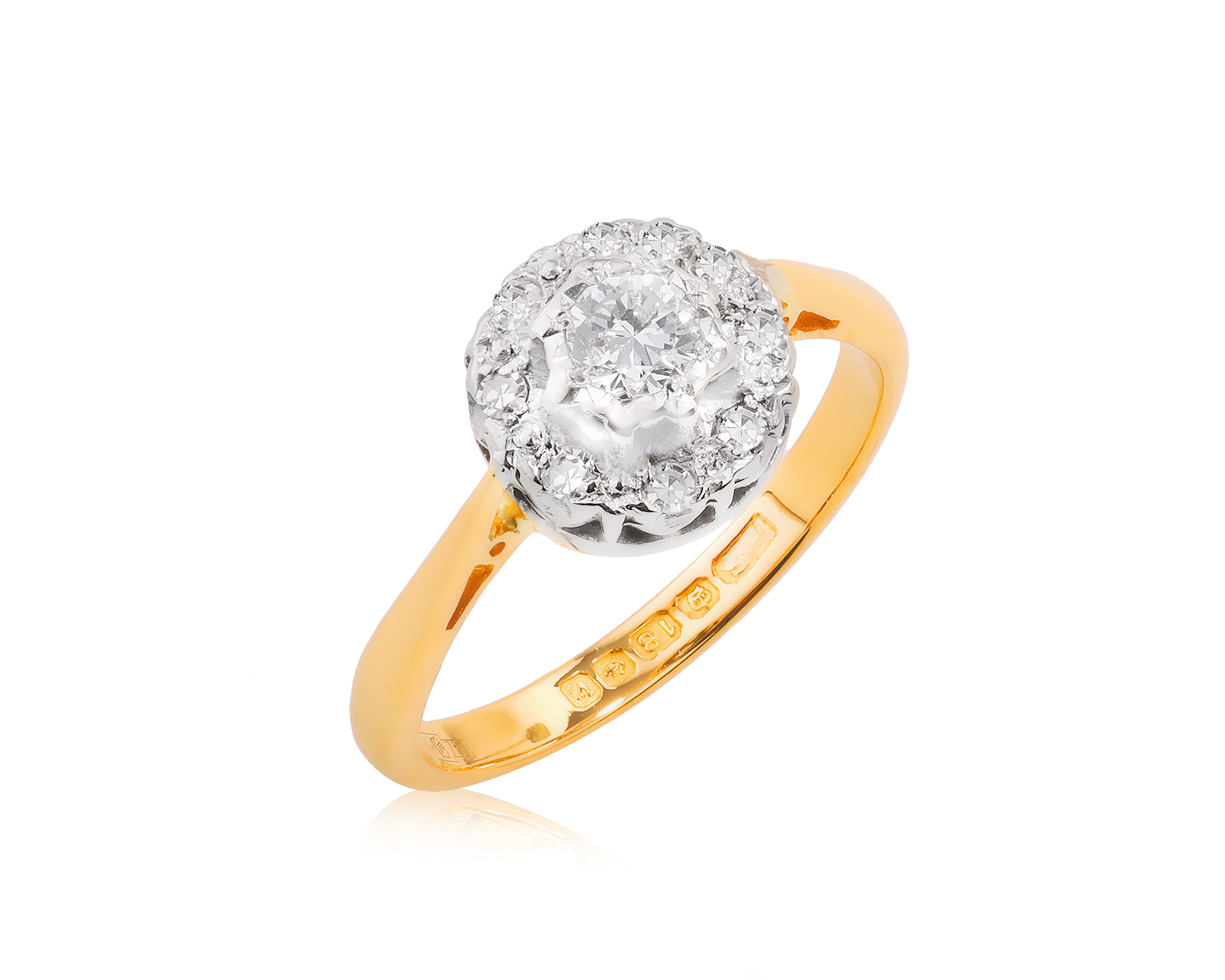 Золотое кольцо с бриллиантами 0.30ct