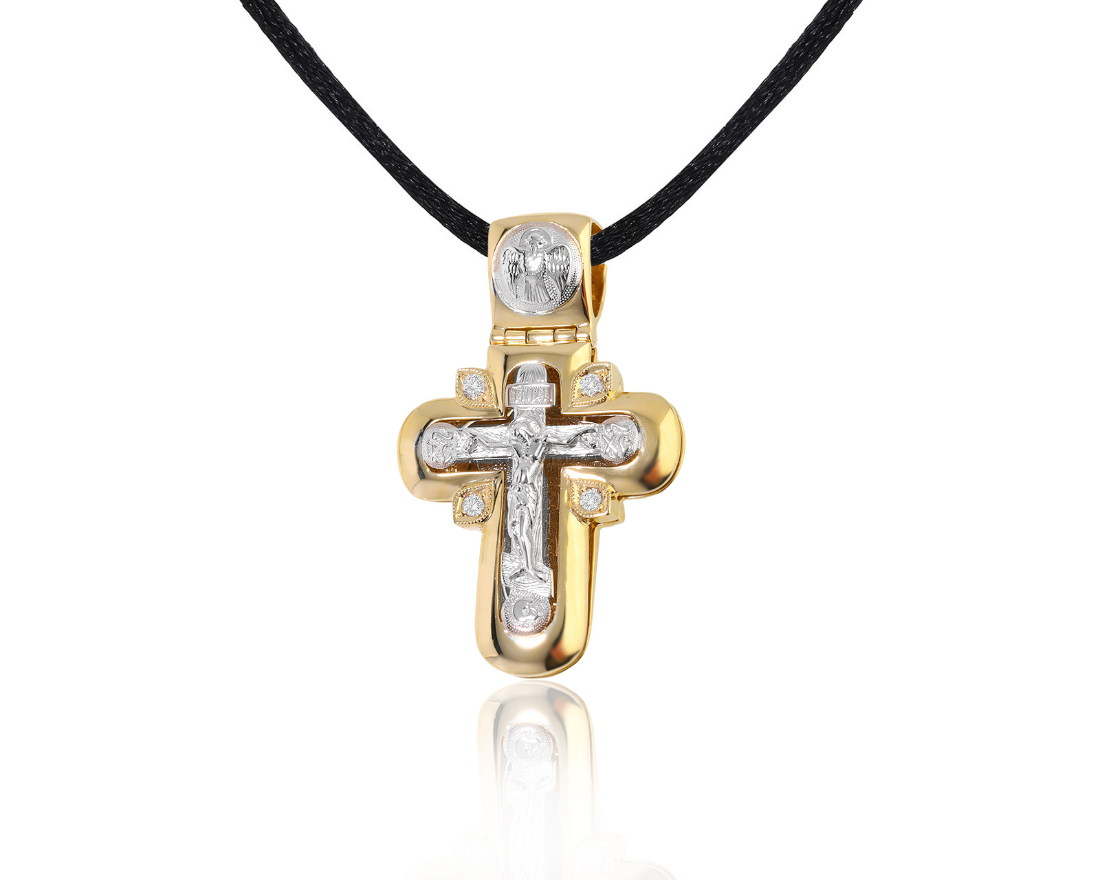 Достойный золотой кулон с бриллиантами 0.12ct 180123/8