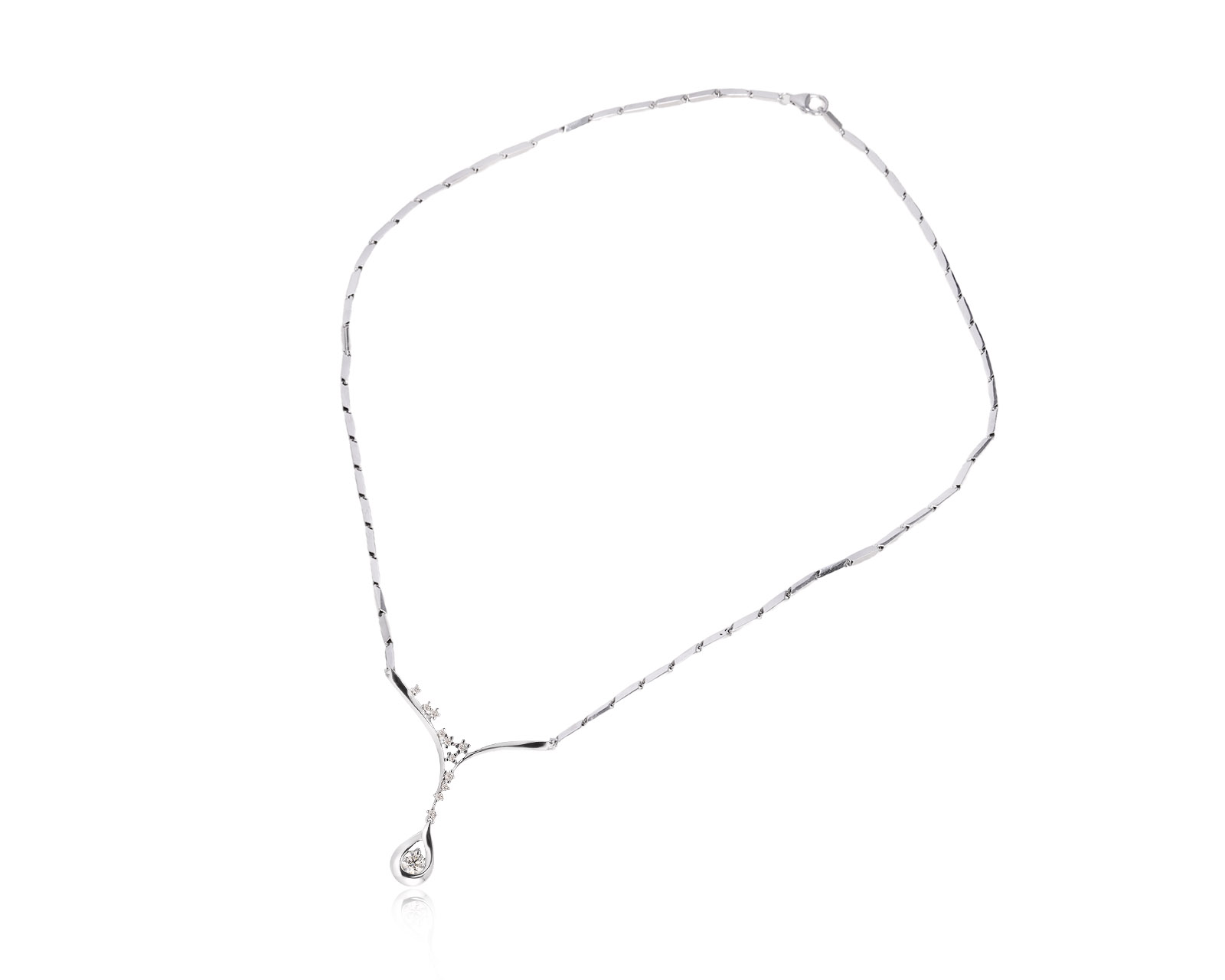 Золотое колье с бриллиантами 0.45ct