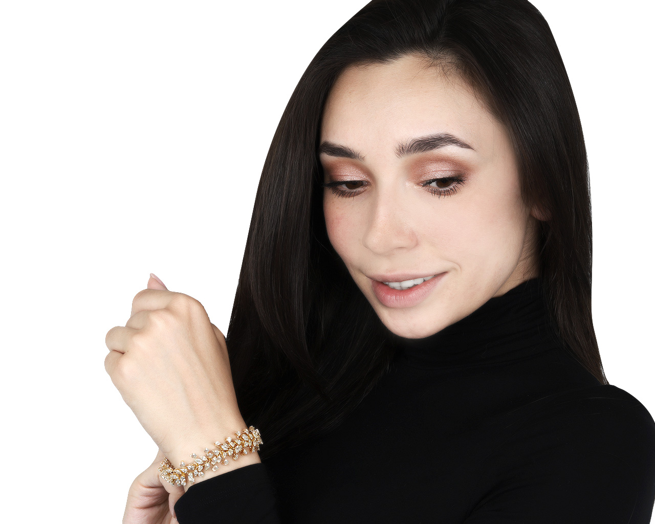 Безупречный золотой браслет с бриллиантами 17.79ct