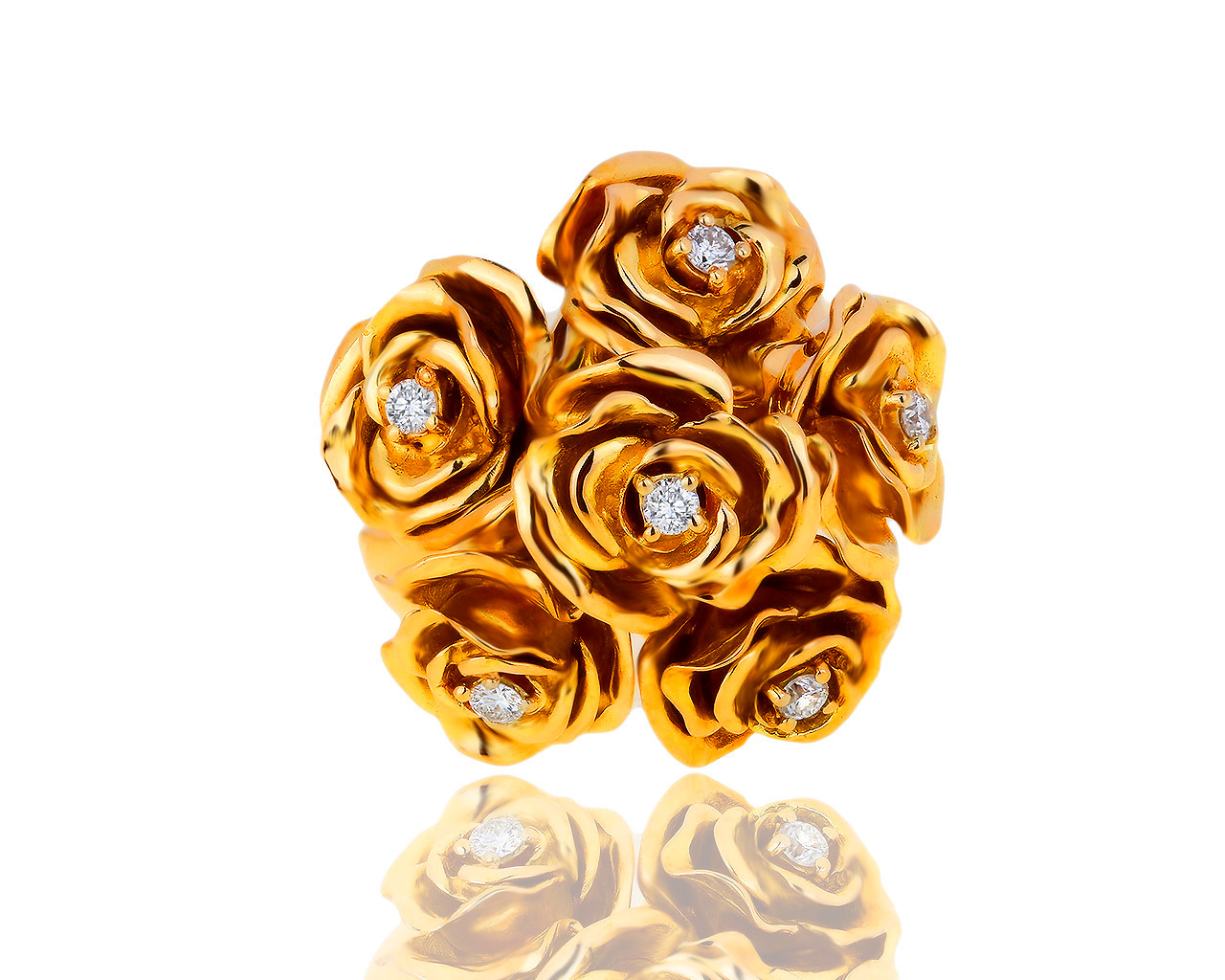 Оригинальное золотое кольцо с бриллиантами 0.30ct Fani