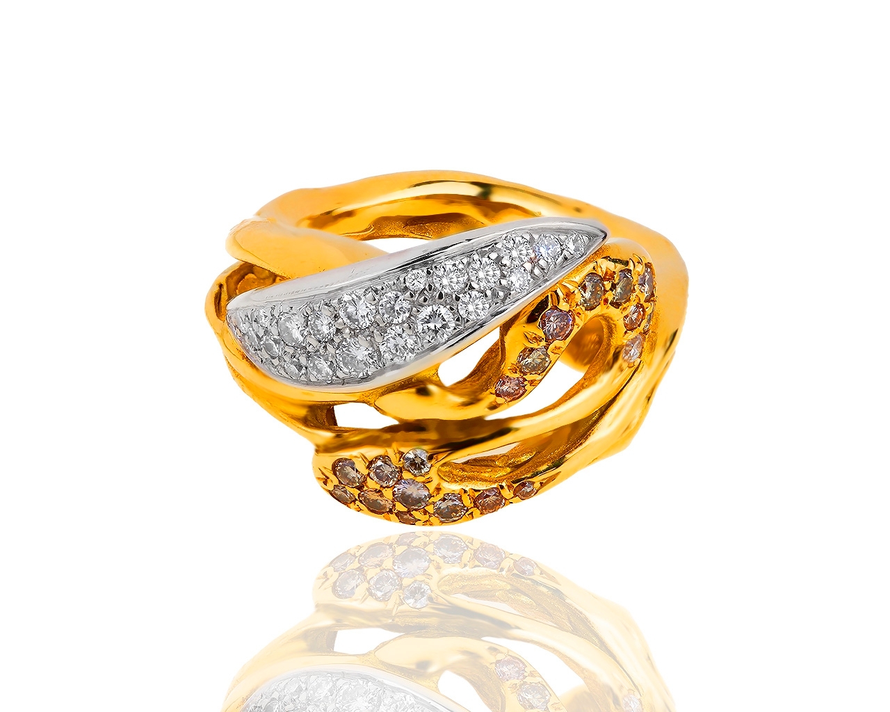 Оригинальное золотое кольцо с бриллиантами 0.77ct Annamaria Cammilli 130619/4