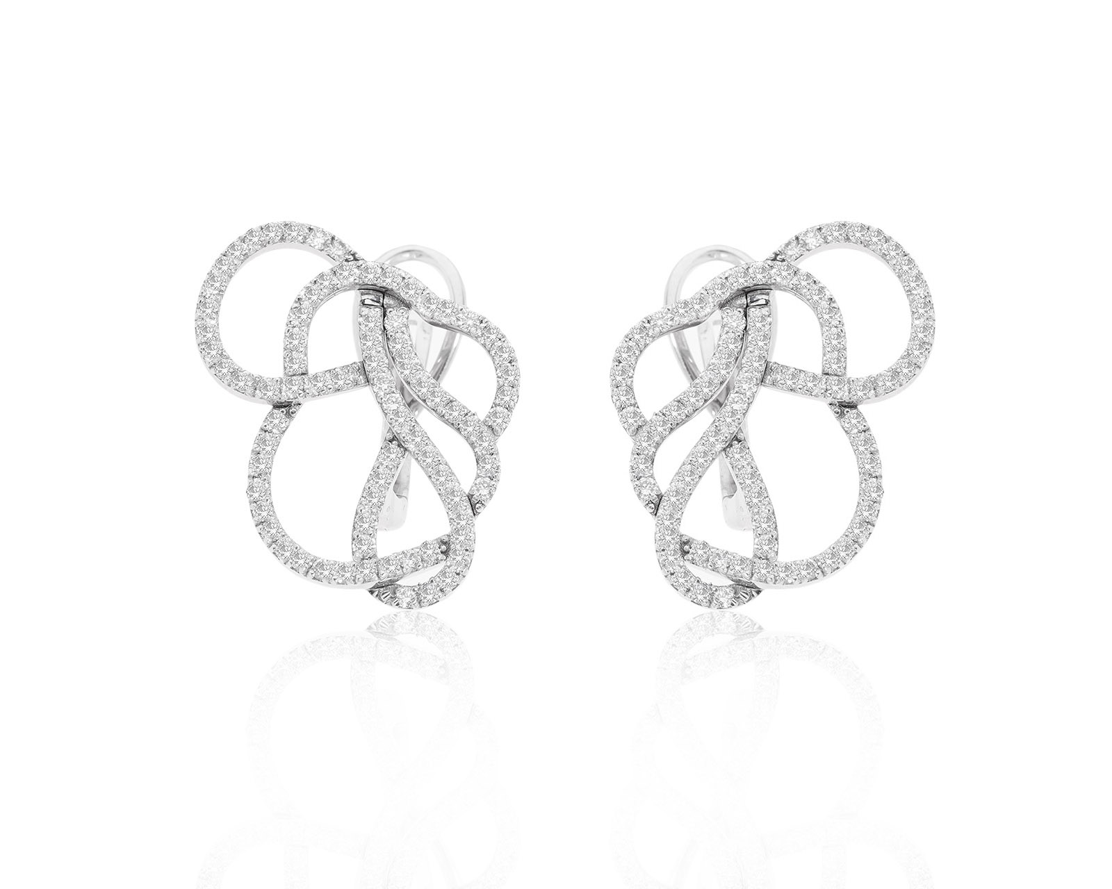 Безупречные золотые серьги с бриллиантами 0.51ct