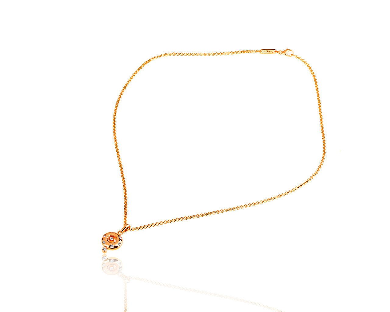 Оригинальный золотой кулон с бриллиантами 0.22ct Chopard