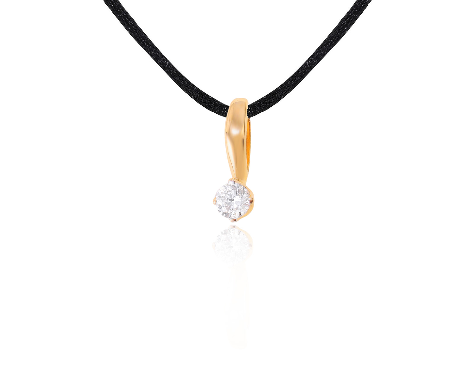 Золотой кулон с бриллиантом 0.37ct 281223/5 Золотой кулон с бриллиантом 0.37ct 281223/5