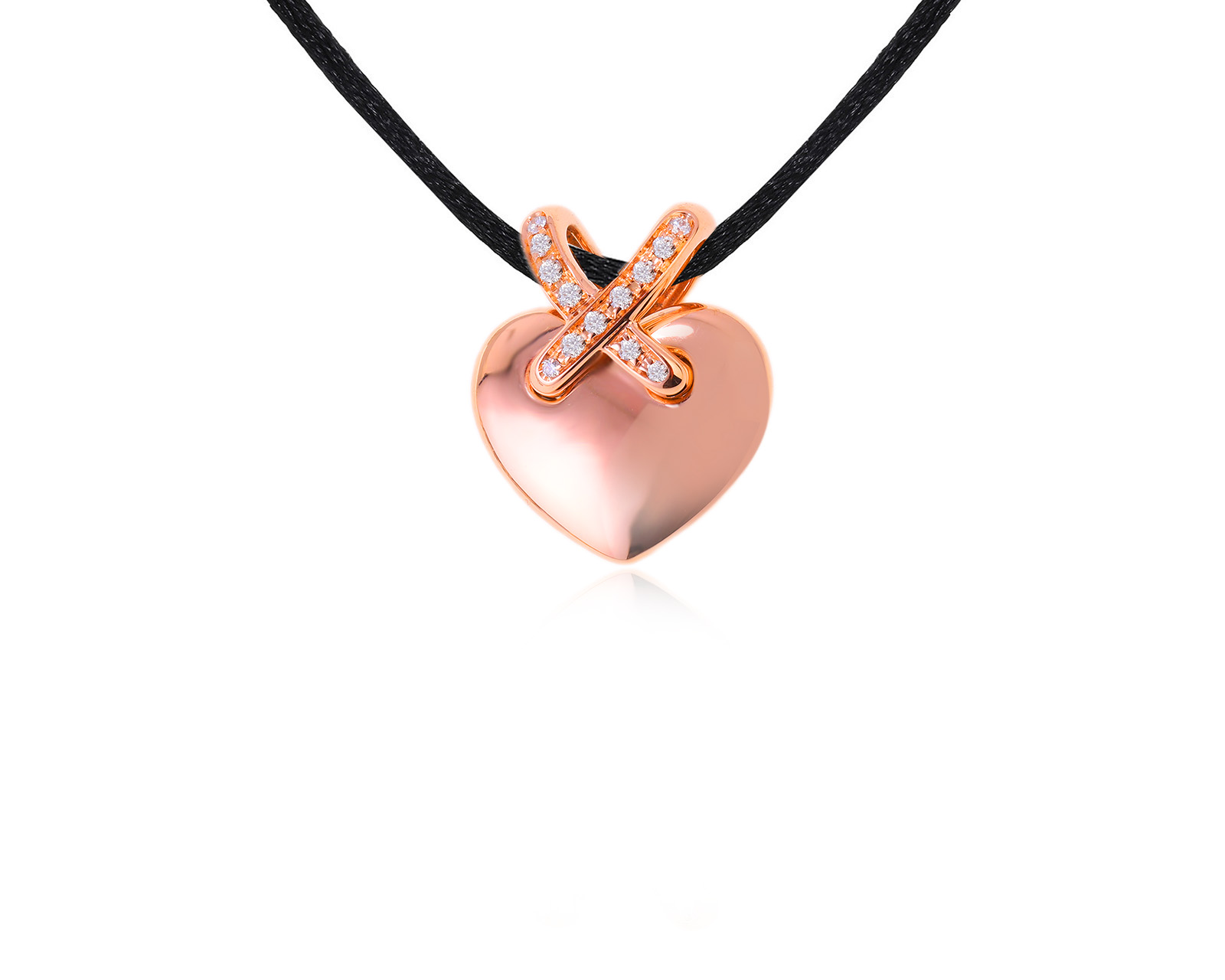 Оригинальный золотой кулон Chaumet Liens Heart