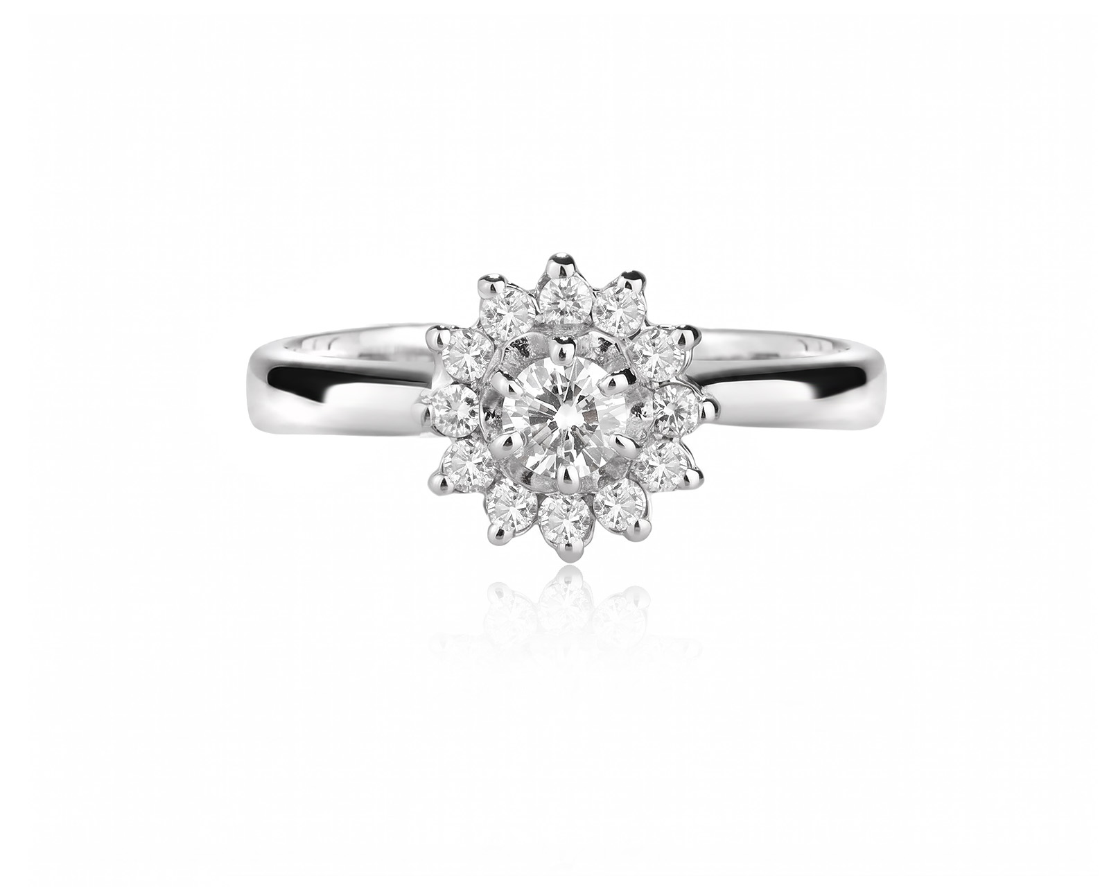 Золотое кольцо с бриллиантами 0.29ct
