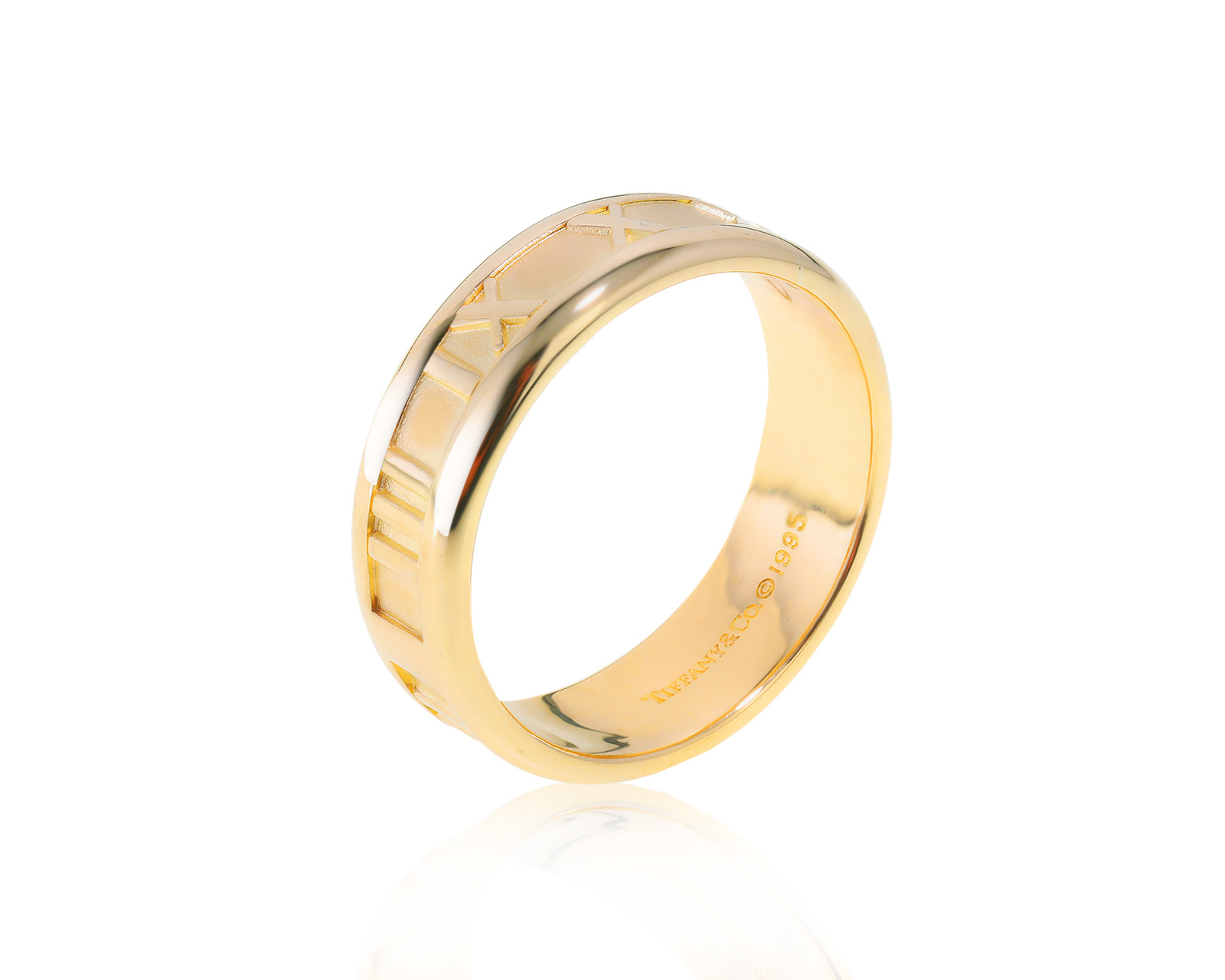 Оригинальное золотое кольцо Tiffany&Co Atlas 160123/6