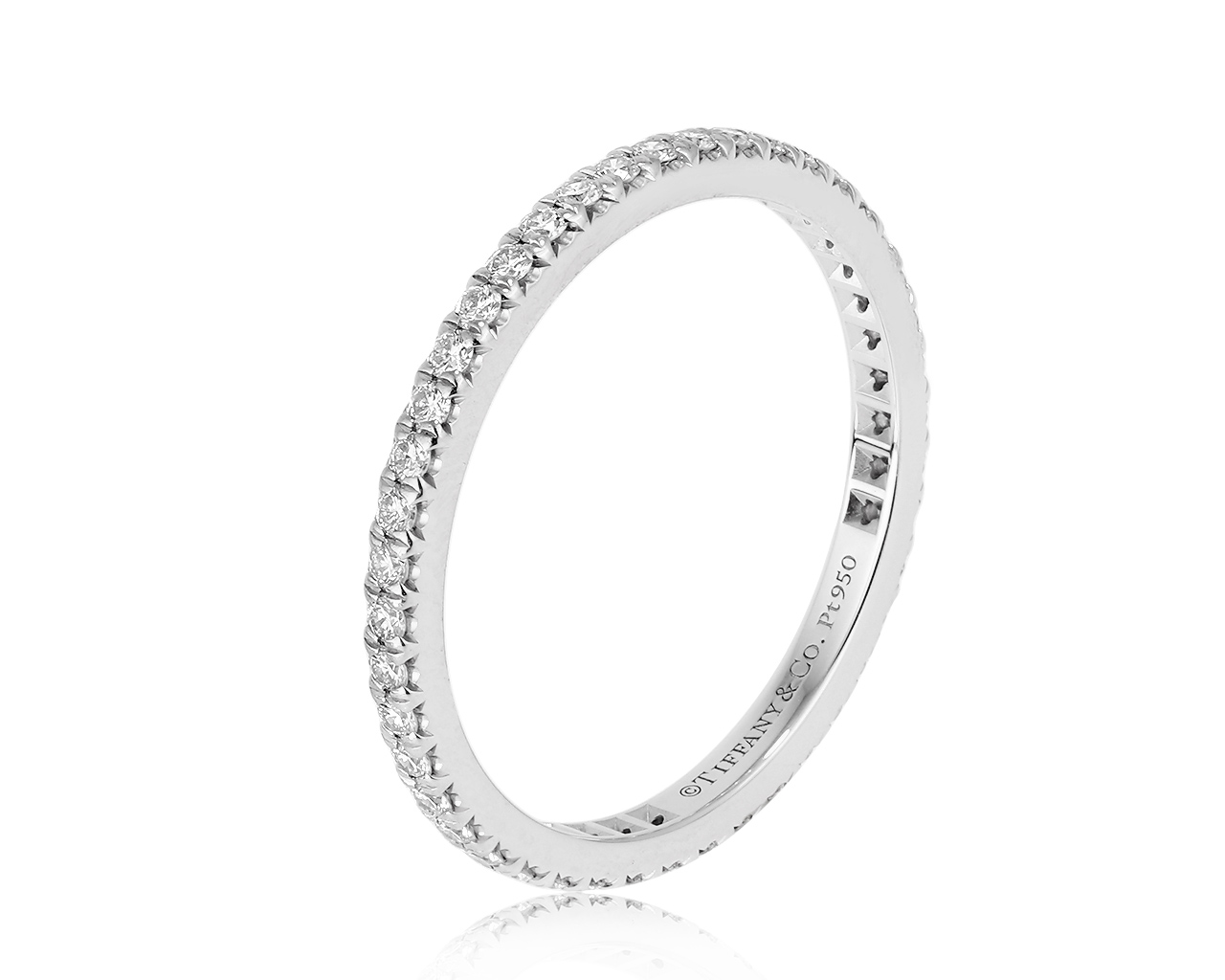 Оригинальное платиновое кольцо с бриллиантами 0.40ct Tiffany&Co 121020/1