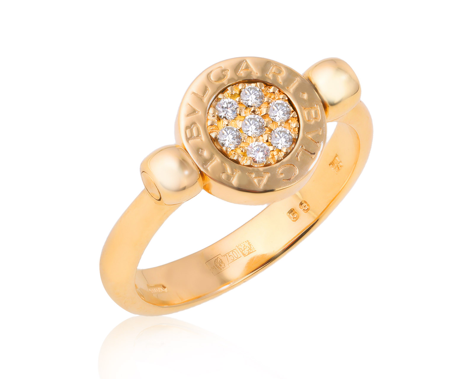 Оригинальное золотое кольцо с бриллиантами 0.10ct Bvlgari 300125/22 Оригинальное золотое кольцо с бриллиантами 0.10ct Bvlgari 300125/22