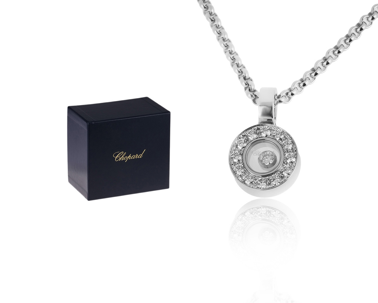 Оригинальный золотой кулон с бриллиантами 0.29ct Chopard