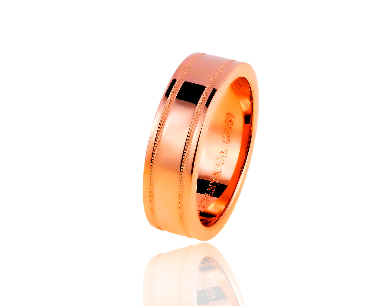 Оригинальное золотое кольцо Tiffany&Co Essential Band 300519/11